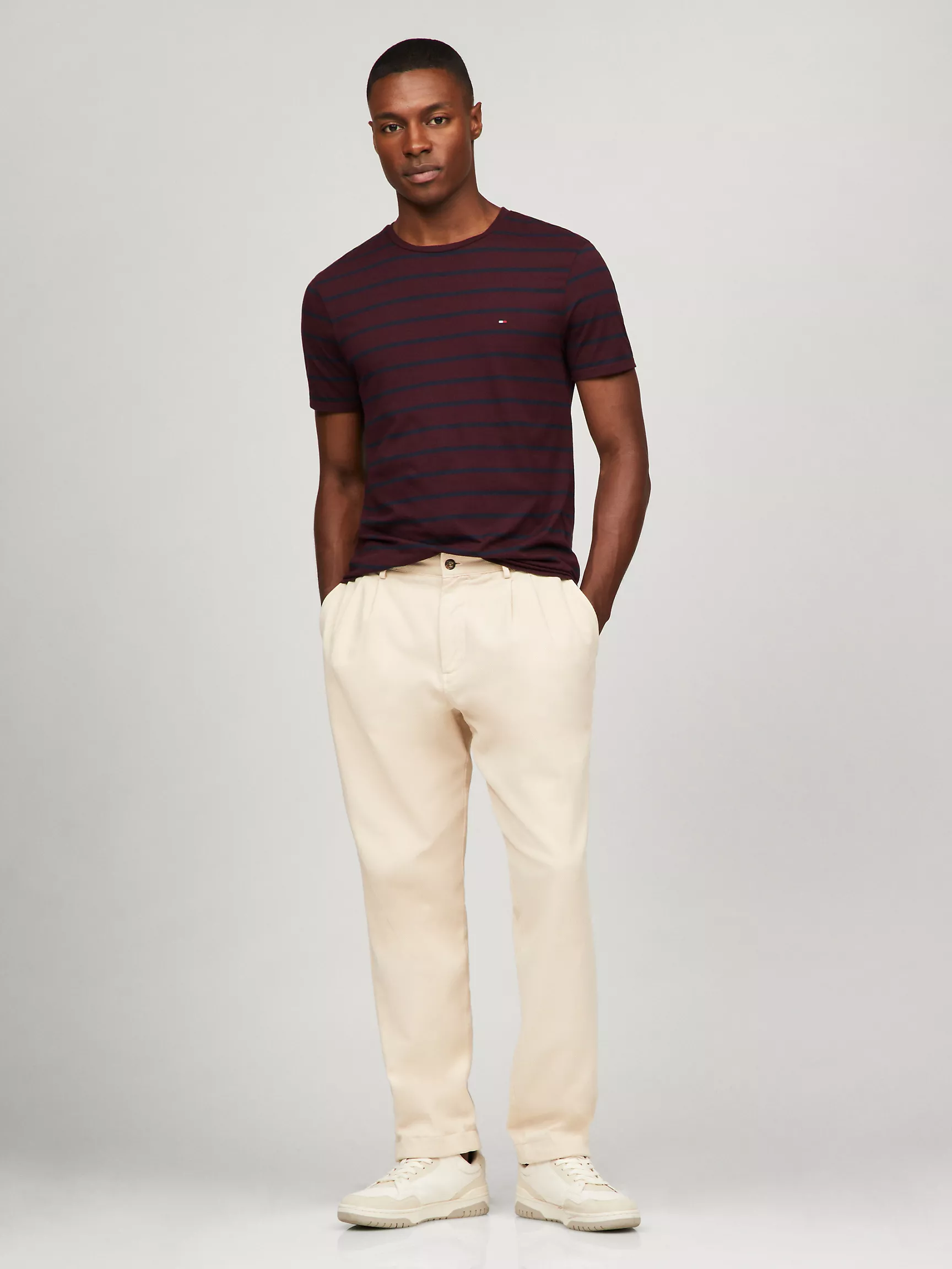 Мужская футболка Tommy Hilfiger, Эластичная футболка премиального качества сверхприталенного кроя