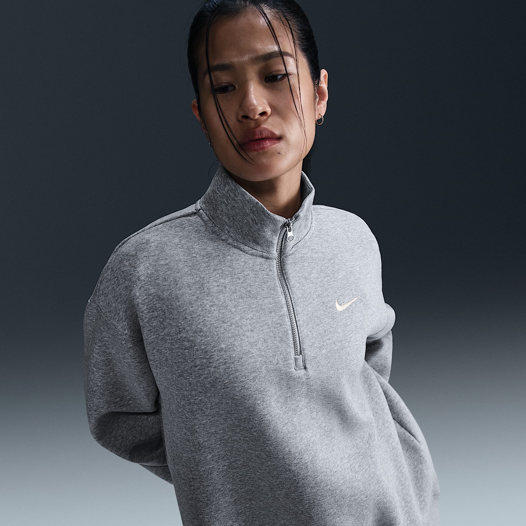 Nike Sportswear Phoenix Fleece Women's Oversized 1/4-Zip Long Sweatshirt