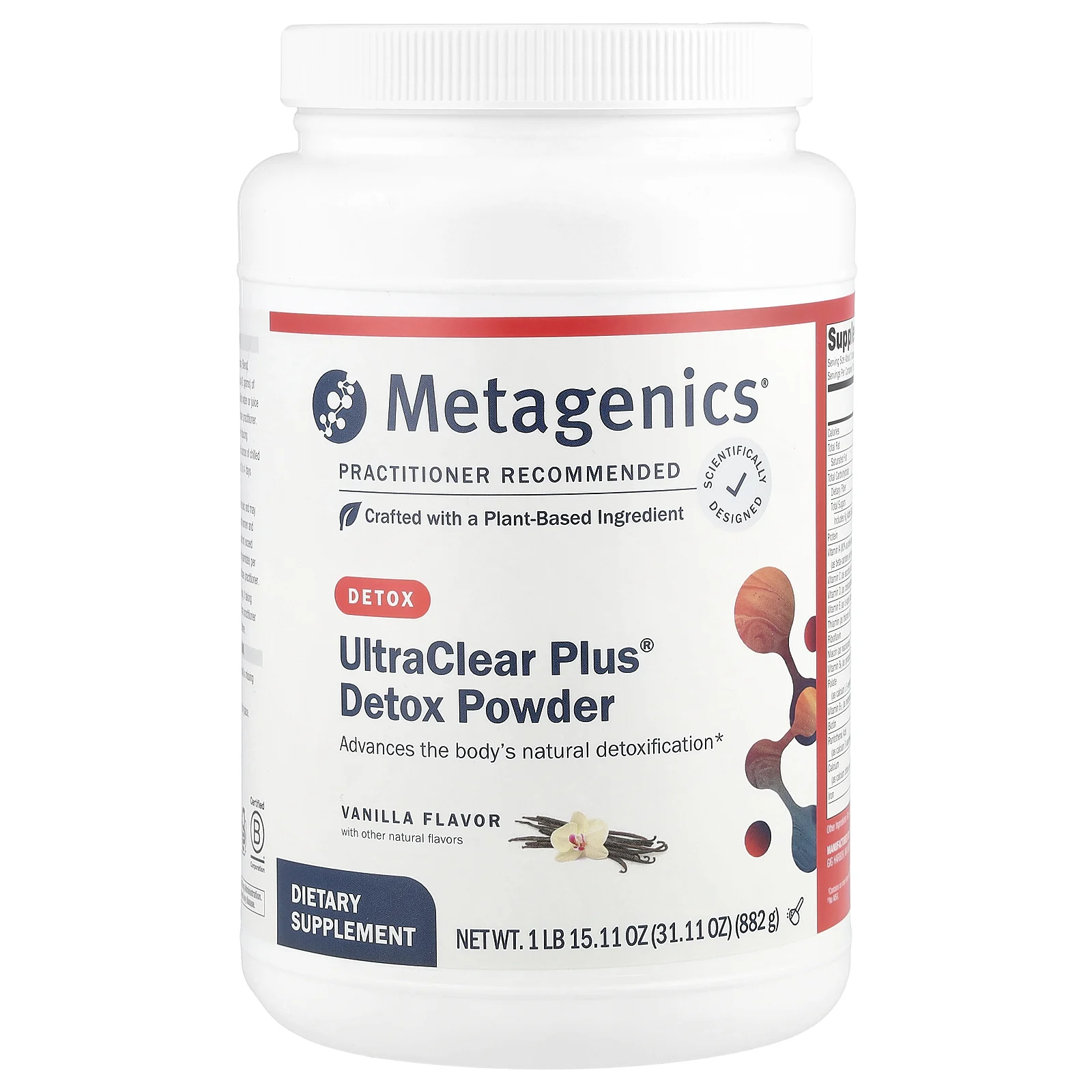 Metagenics, UltraClear Plus®, порошок для выведения токсинов, со вкусом ванили, 882 г (31,11 унции)