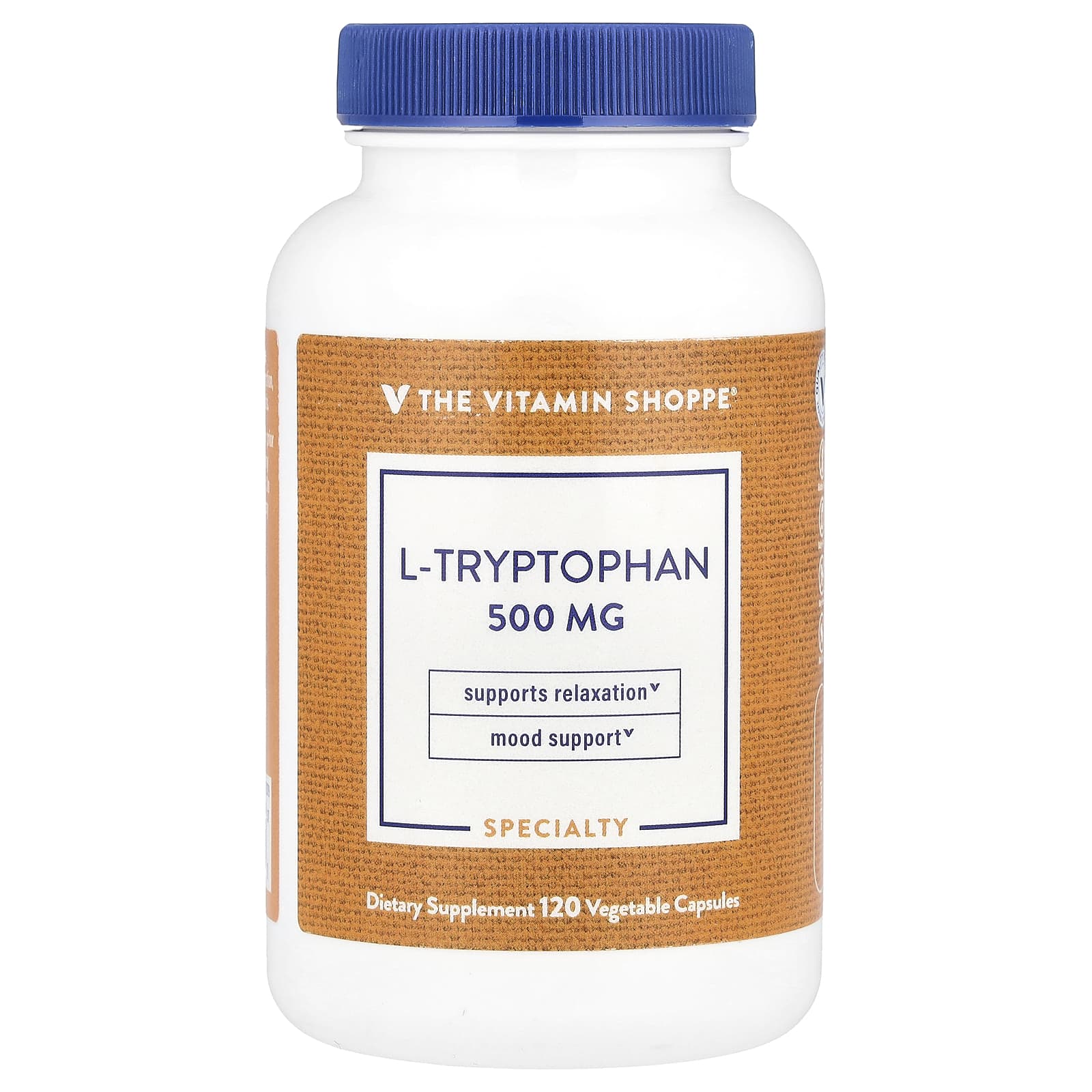 The Vitamin Shoppe, L-триптофан, 500 мг, 120 растительных капсул
