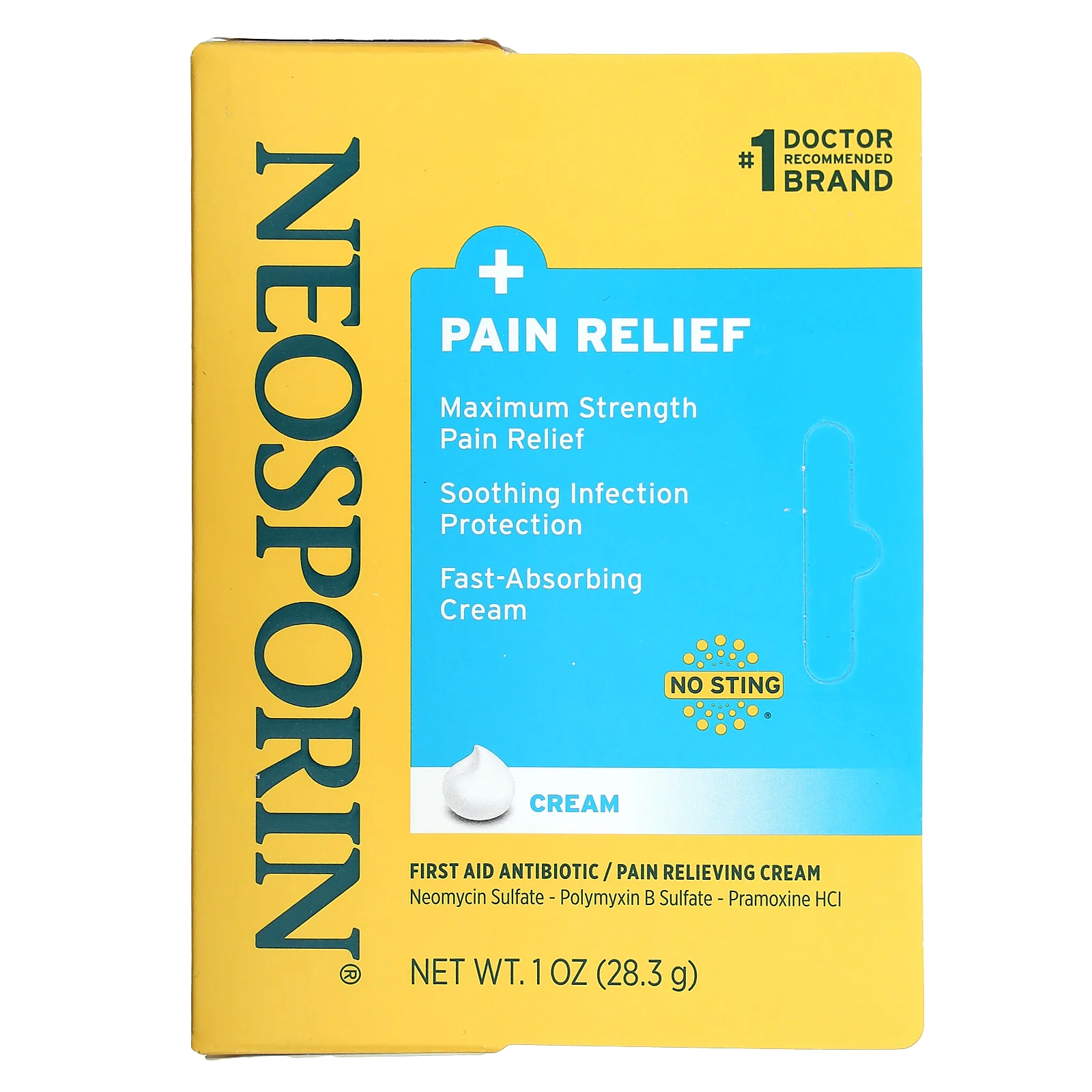 Neosporin, обезболивающий крем, 28,3 г (1 унция)