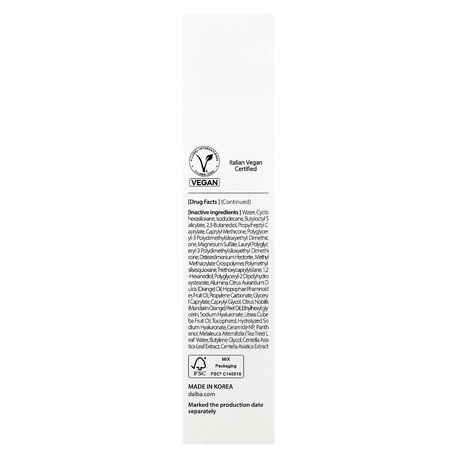 d'Alba, UV Essence Waterfull + Sunscreen, мягкий минеральный фильтр, SPF 50, 50 мл (1,69 жидк. Унции)