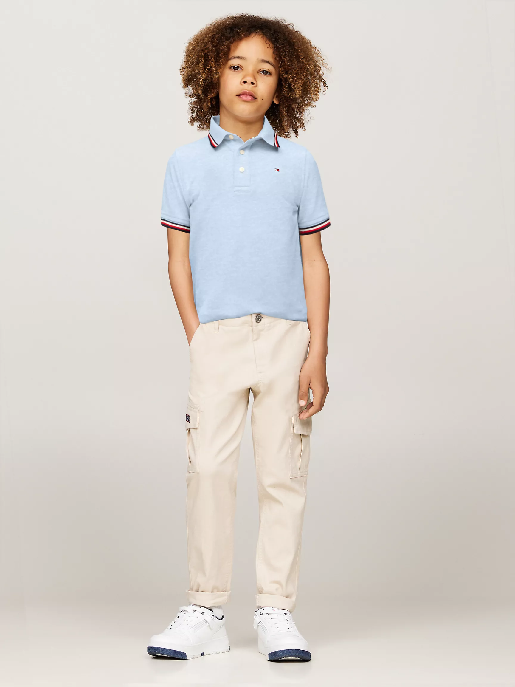 Рубашка-поло для мальчиков Tommy Hilfiger, Детское поло с коротким рукавом и влагоотводящей технологией Tommy