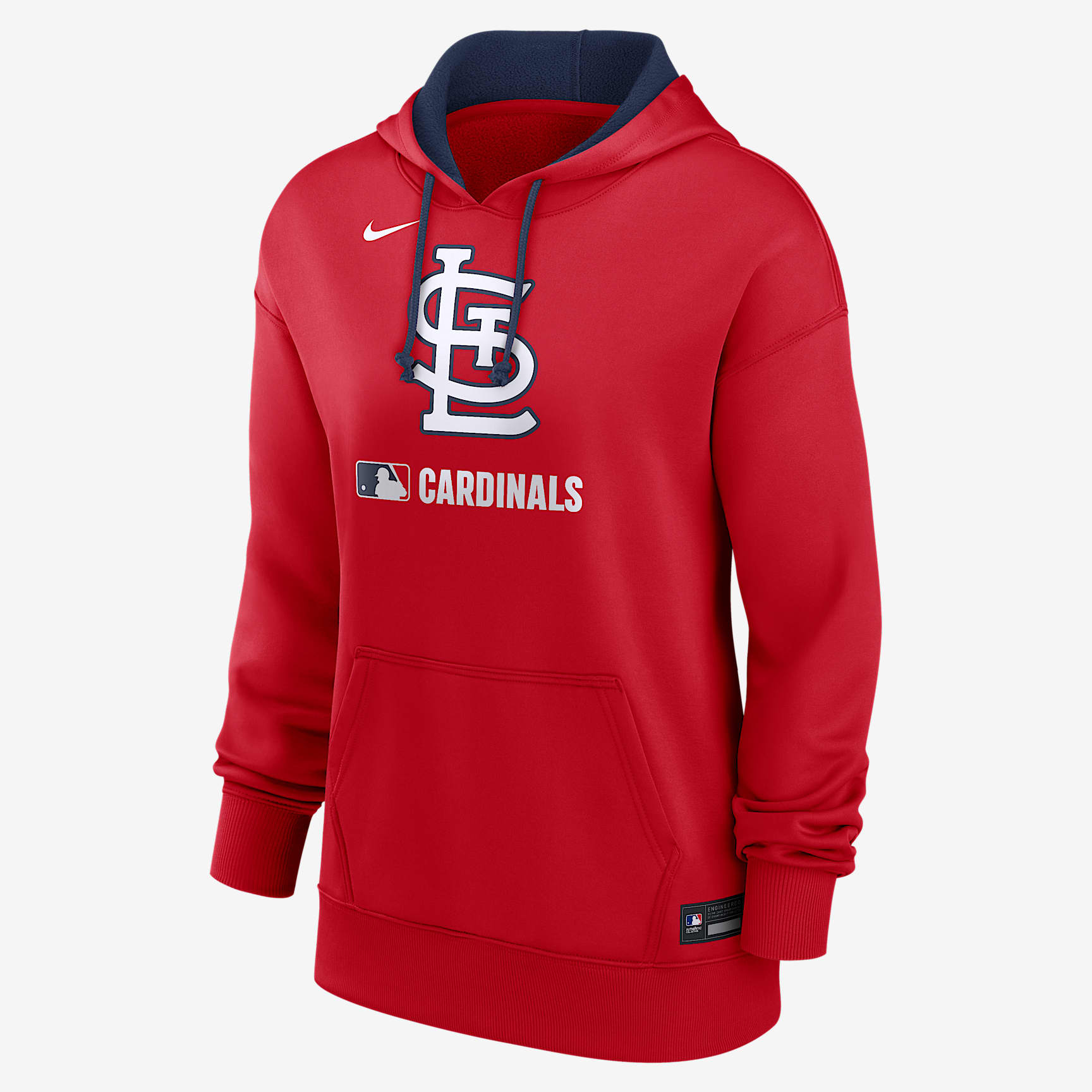 St. Louis Cardinals Authentic Collection Women's Nike Therma MLB Pullover Hoodie