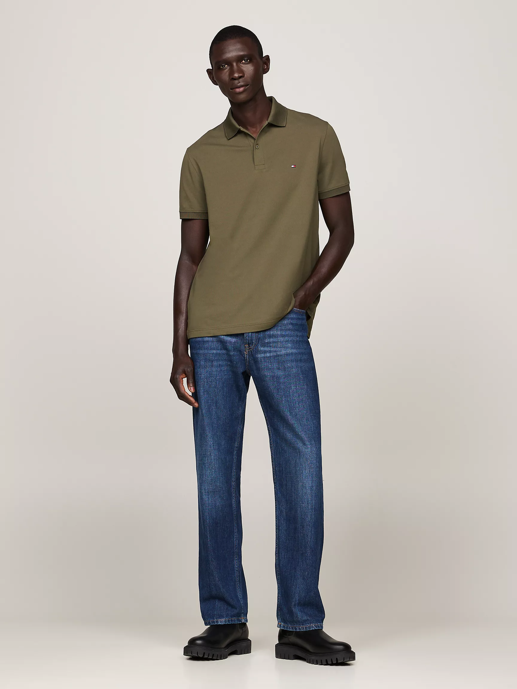 Мужское поло Tommy Hilfiger, Стандартное поло из технологичного пике