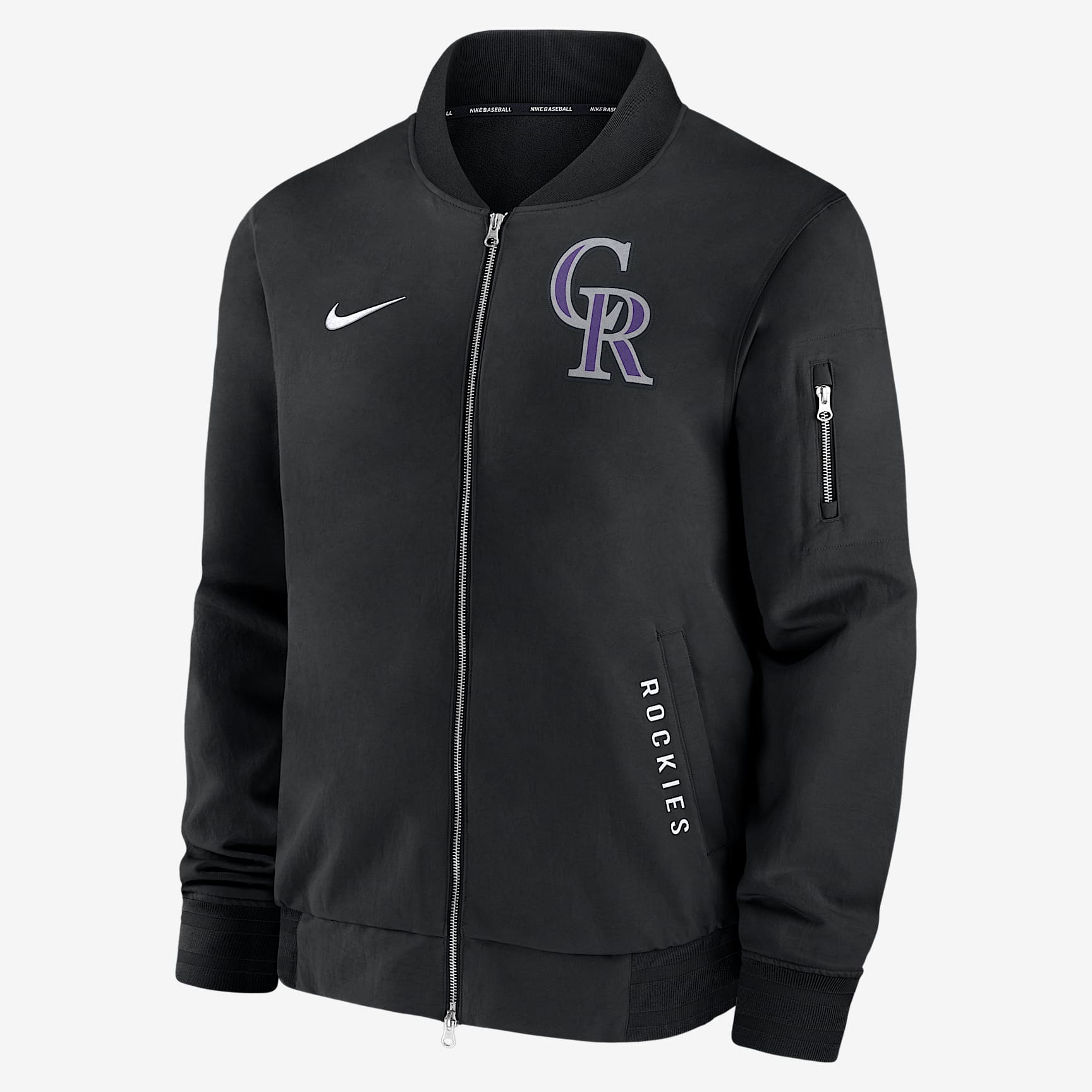 Colorado Rockies Authentic Collection Dugout Men's Nike MLB Full-Zip Bomber Jacket