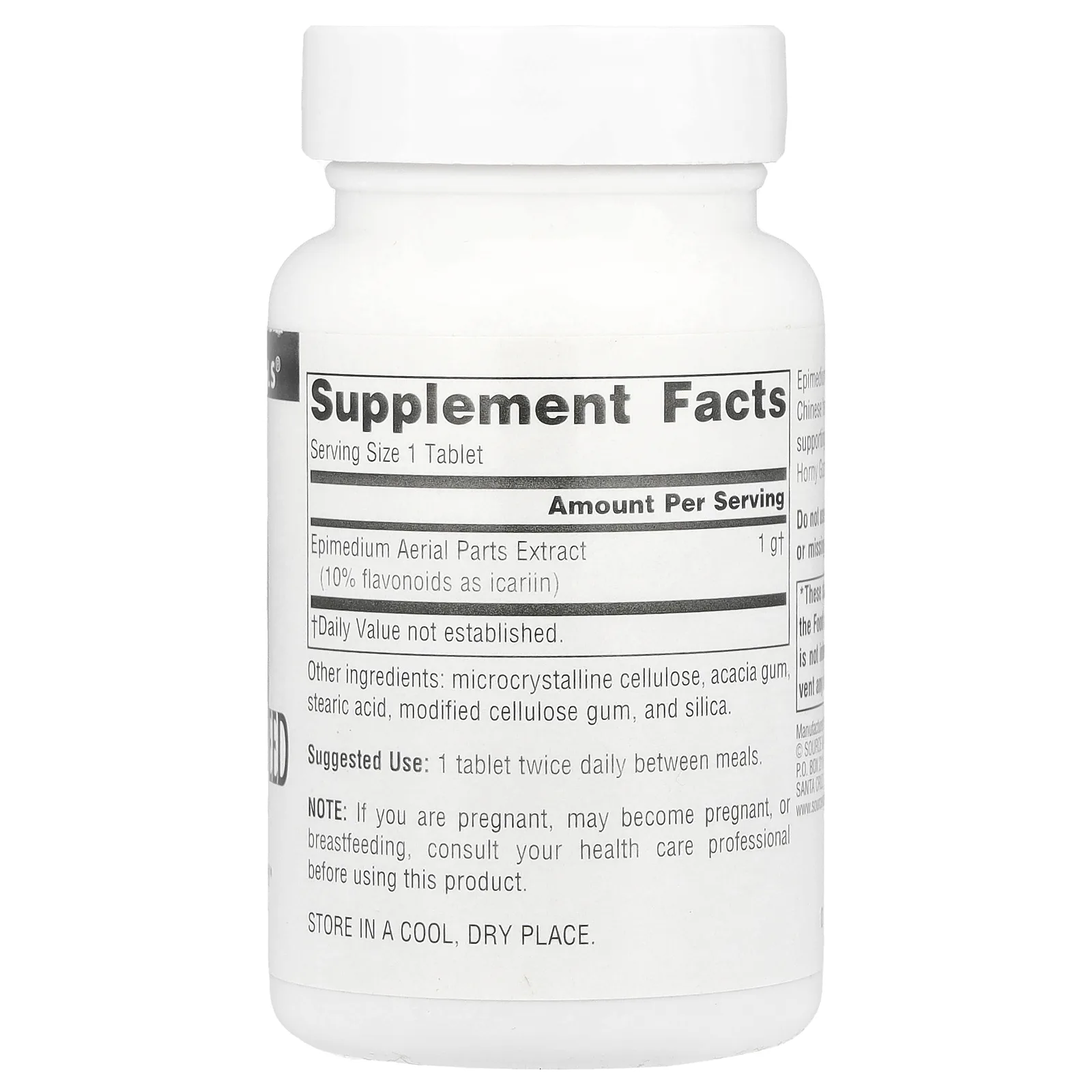 Source Naturals, Horny Goat Weed, 1000 мг, 30 таблеток