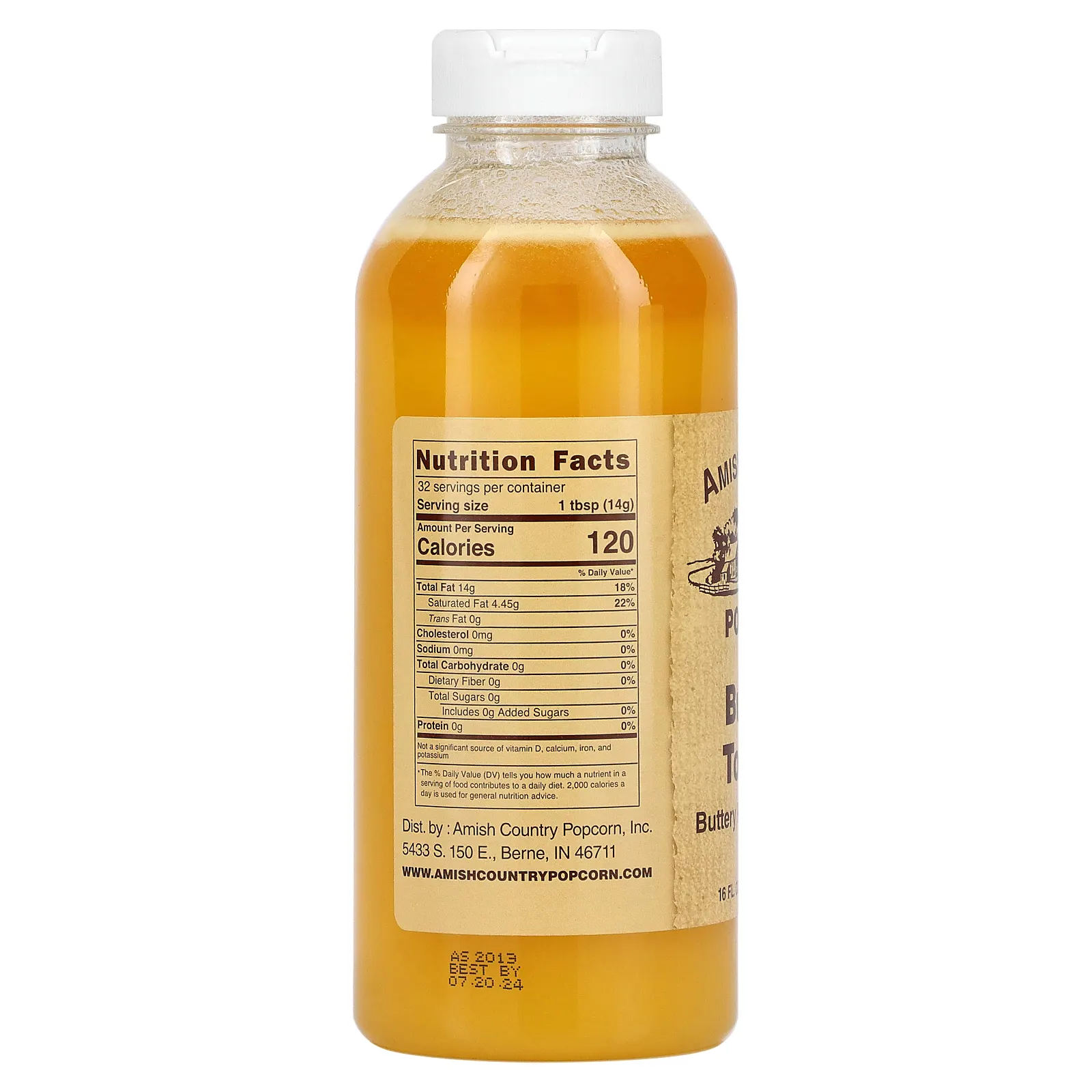 Amish Country Popcorn, Масляный попкорн, 472 мл (16 жидк. Унций)