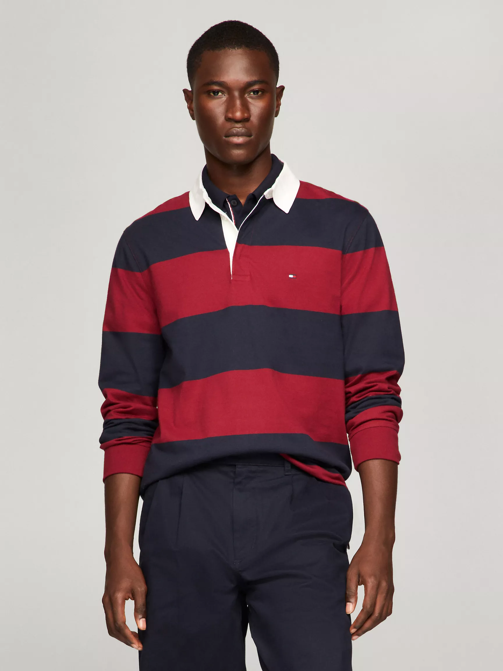 Мужское поло Tommy Hilfiger, Регбийное поло с длинными рукавами