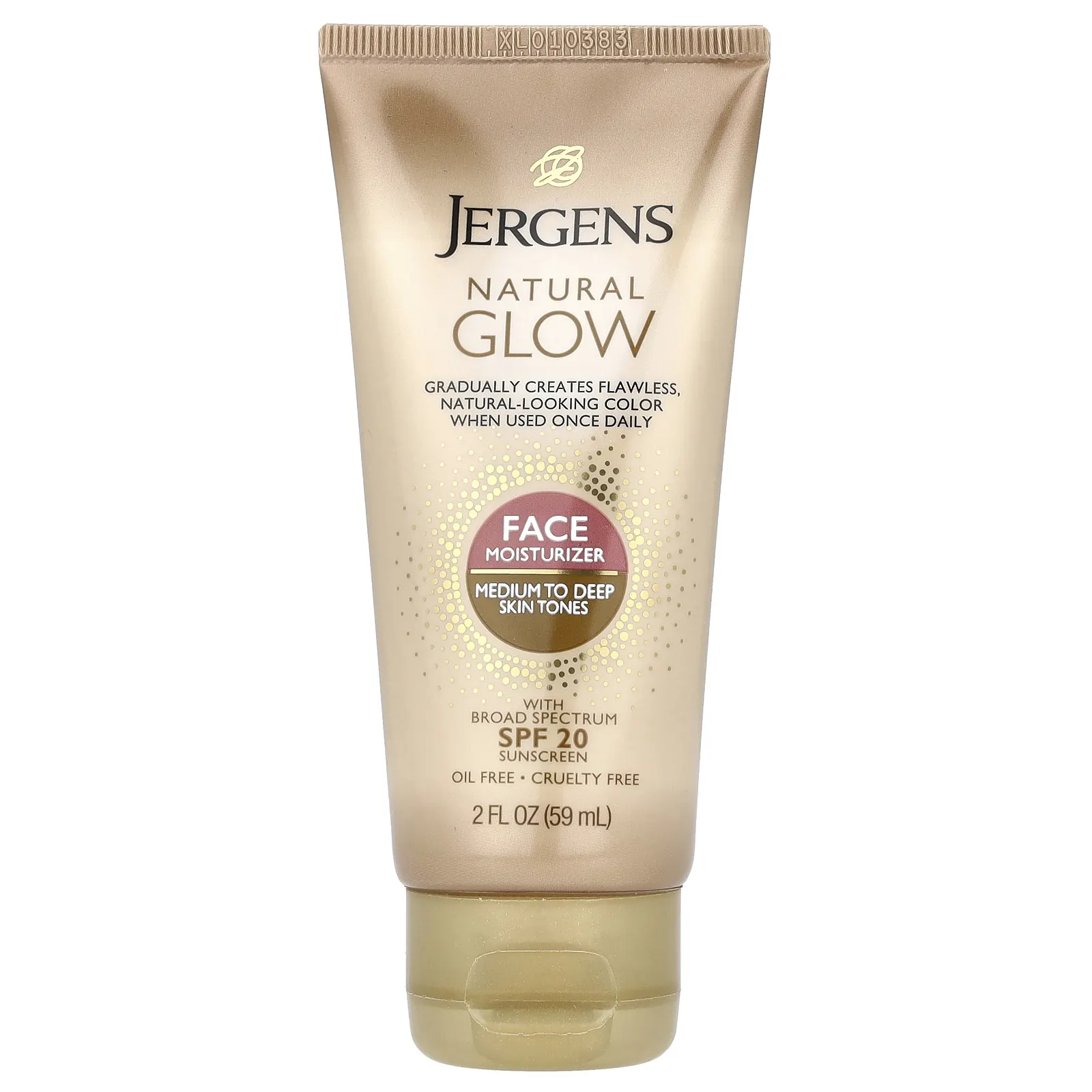 Jergens, Natural Glow, увлажняющее средство для лица, SPF 20, от средних до темных оттенков кожи, 59 мл (2 жидк. унции)
