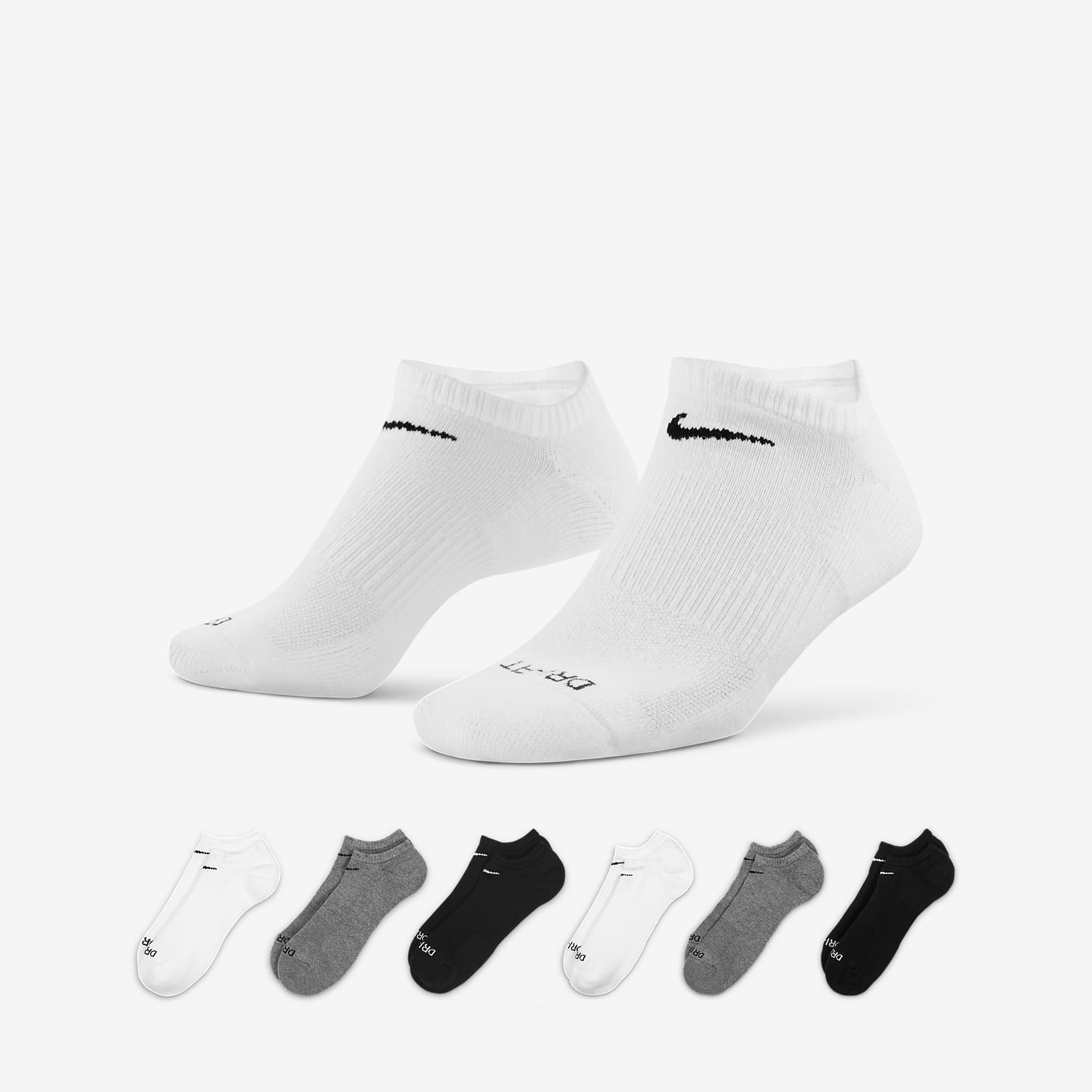Nike Everyday Plus Cushioned Training No-Show Socks (6 Pairs)