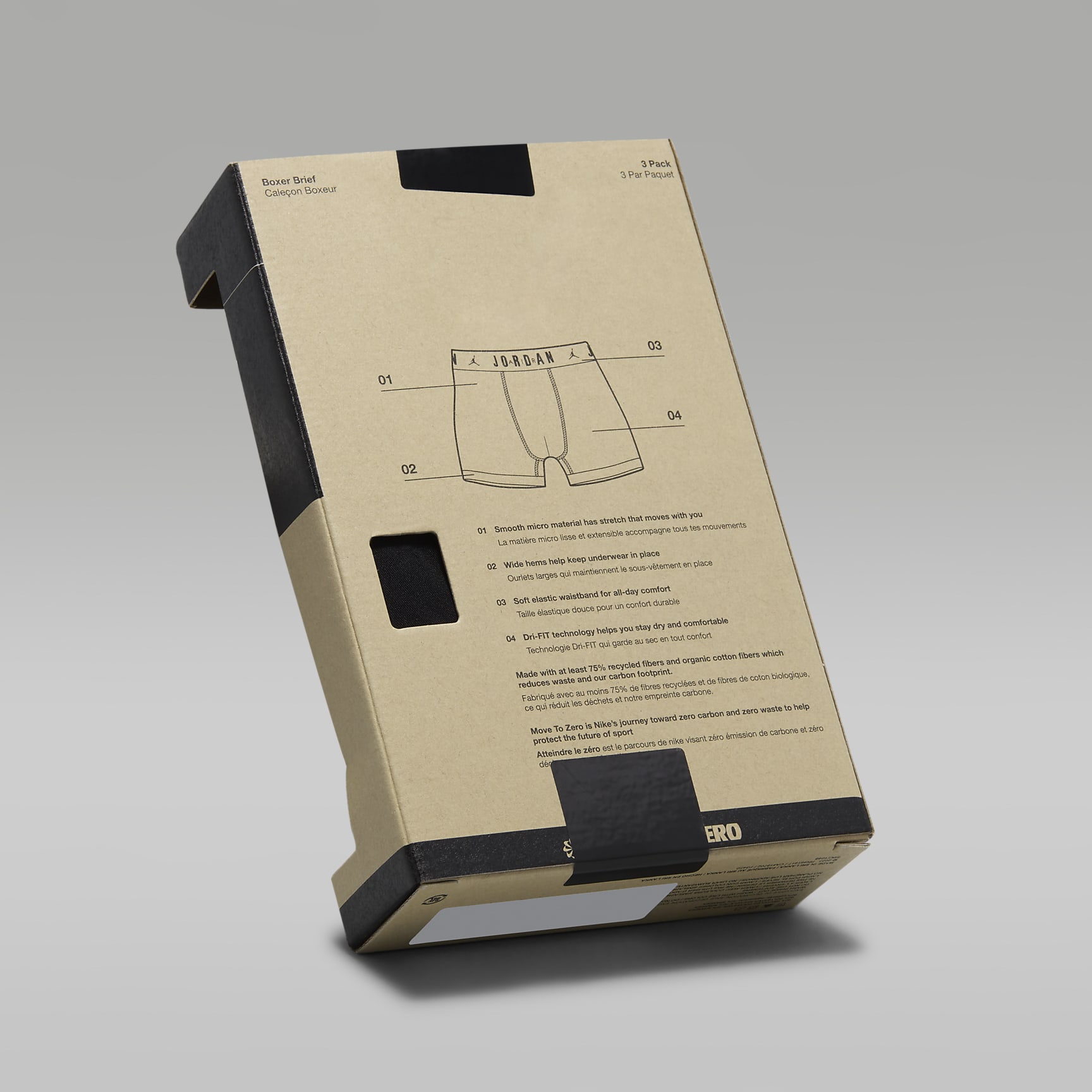 Jordan Dri-FIT Big Kids' Flight Poly Boxer Briefs (3-Pack)