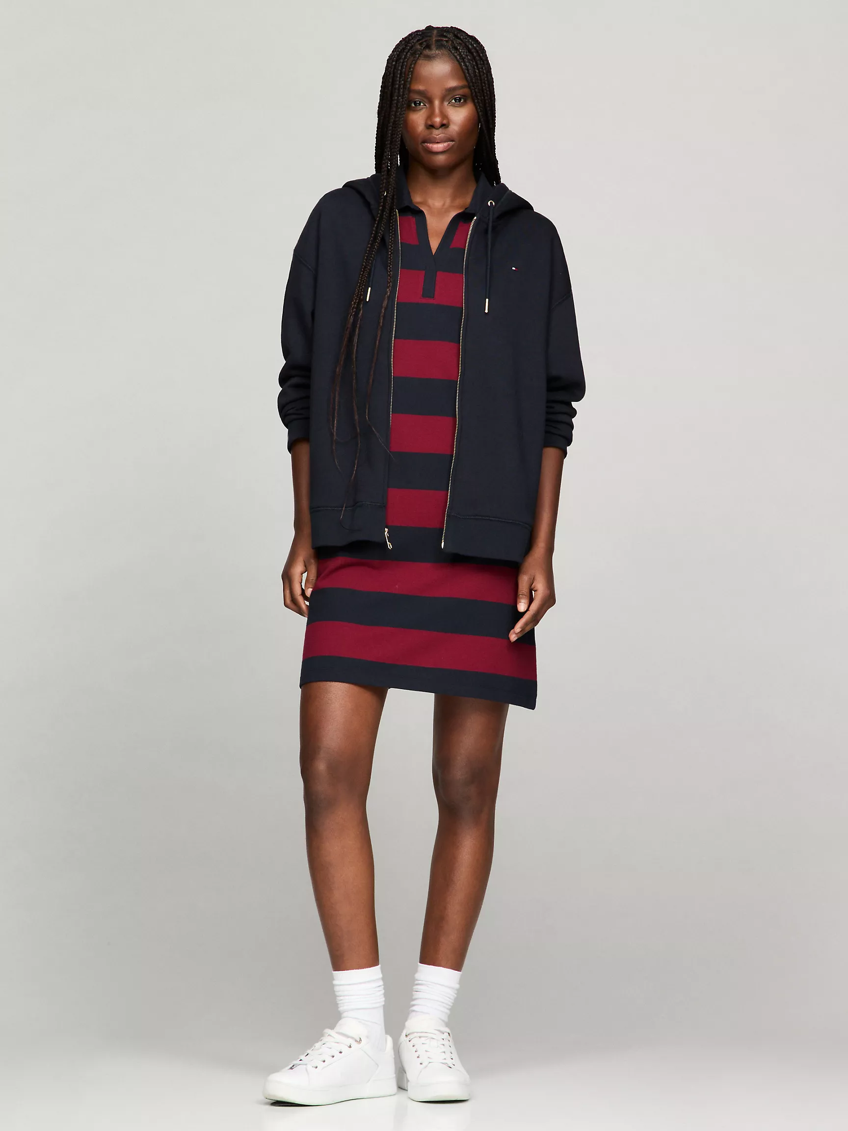 Женское платье Tommy Hilfiger, Поло-платье в полоску в стиле регби