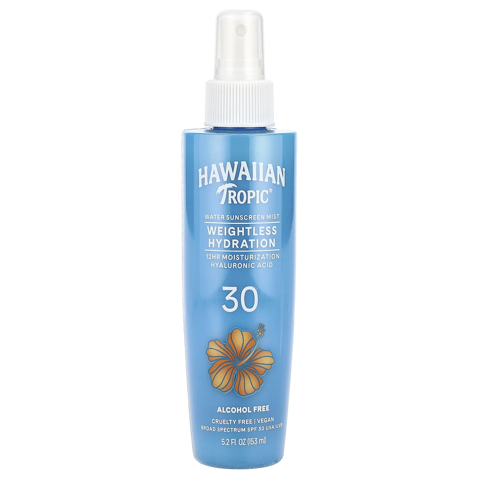 Hawaiian Tropic, Weightless Hydration, водный солнцезащитный спрей, SPF 30, 153 мл (5,2 жидк. унц.)