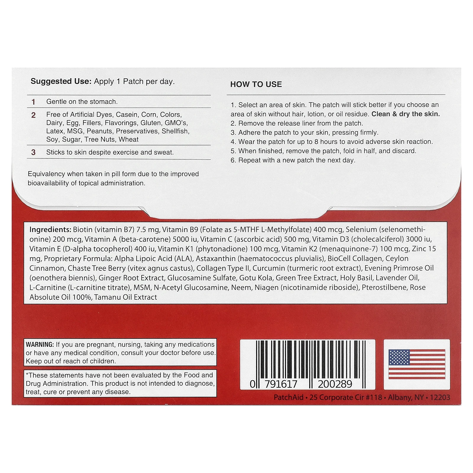 PatchAid, патч с биотином, 30 шт.