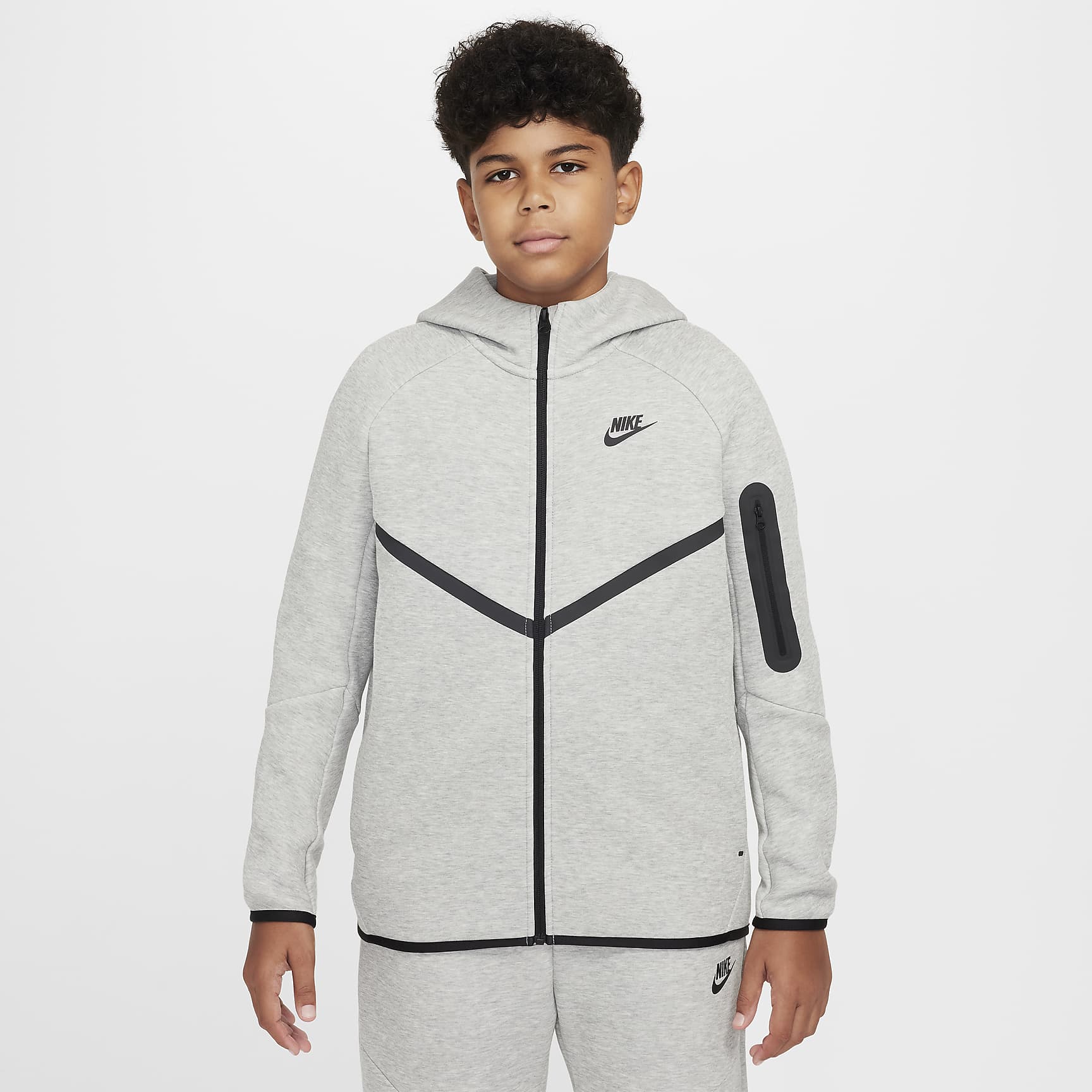 Nike Sportswear Tech Fleece Big Kids' Full-Zip Hoodie (Extended Size)