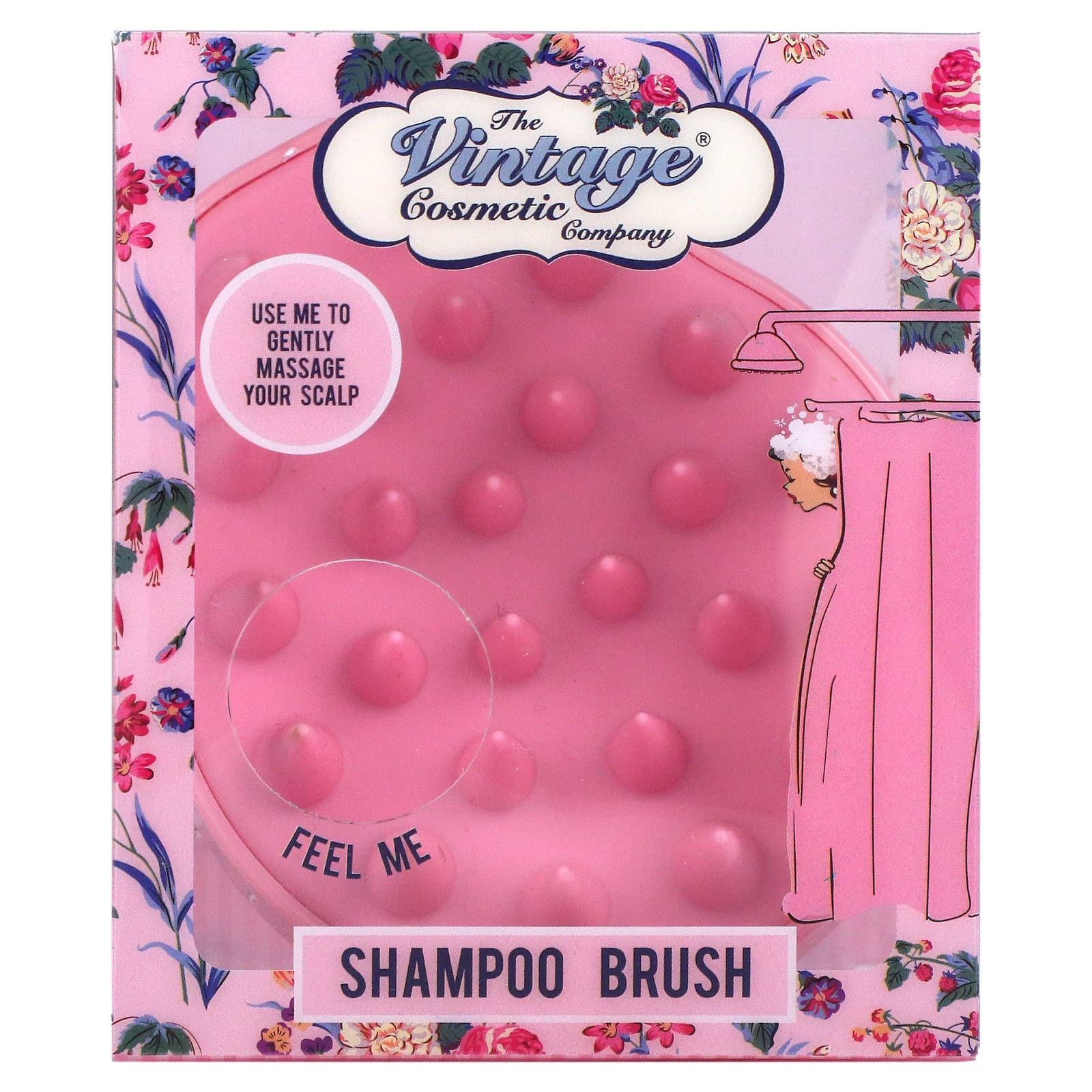 The Vintage Cosmetic Company, Щетка для шампуня, розовый, 1 шт.