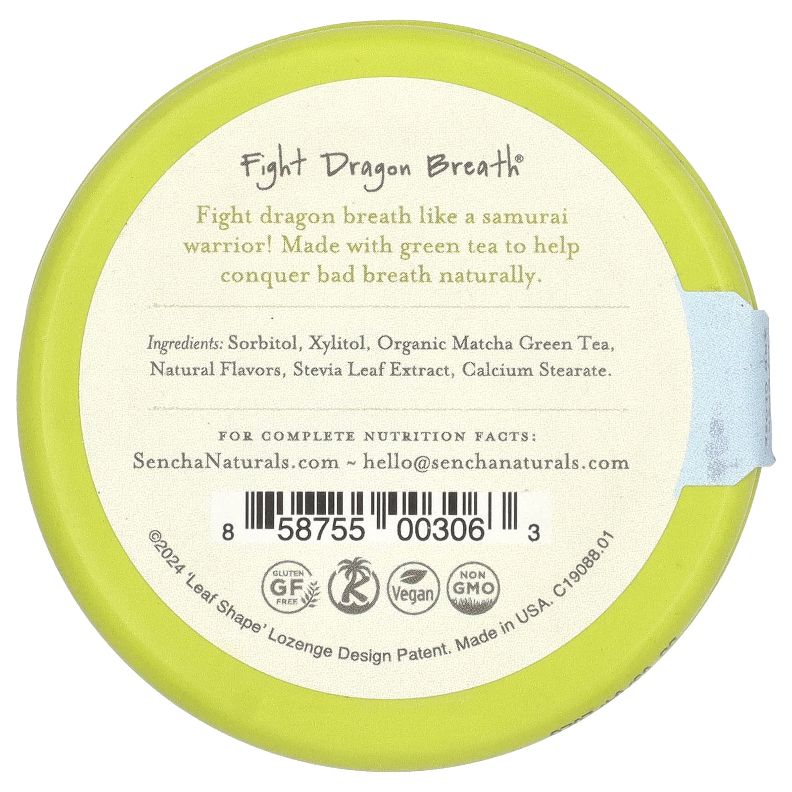 Sencha Naturals, мятные конфеты с зелёным чаем, голубика и мята, 35 г (1,2 унции)