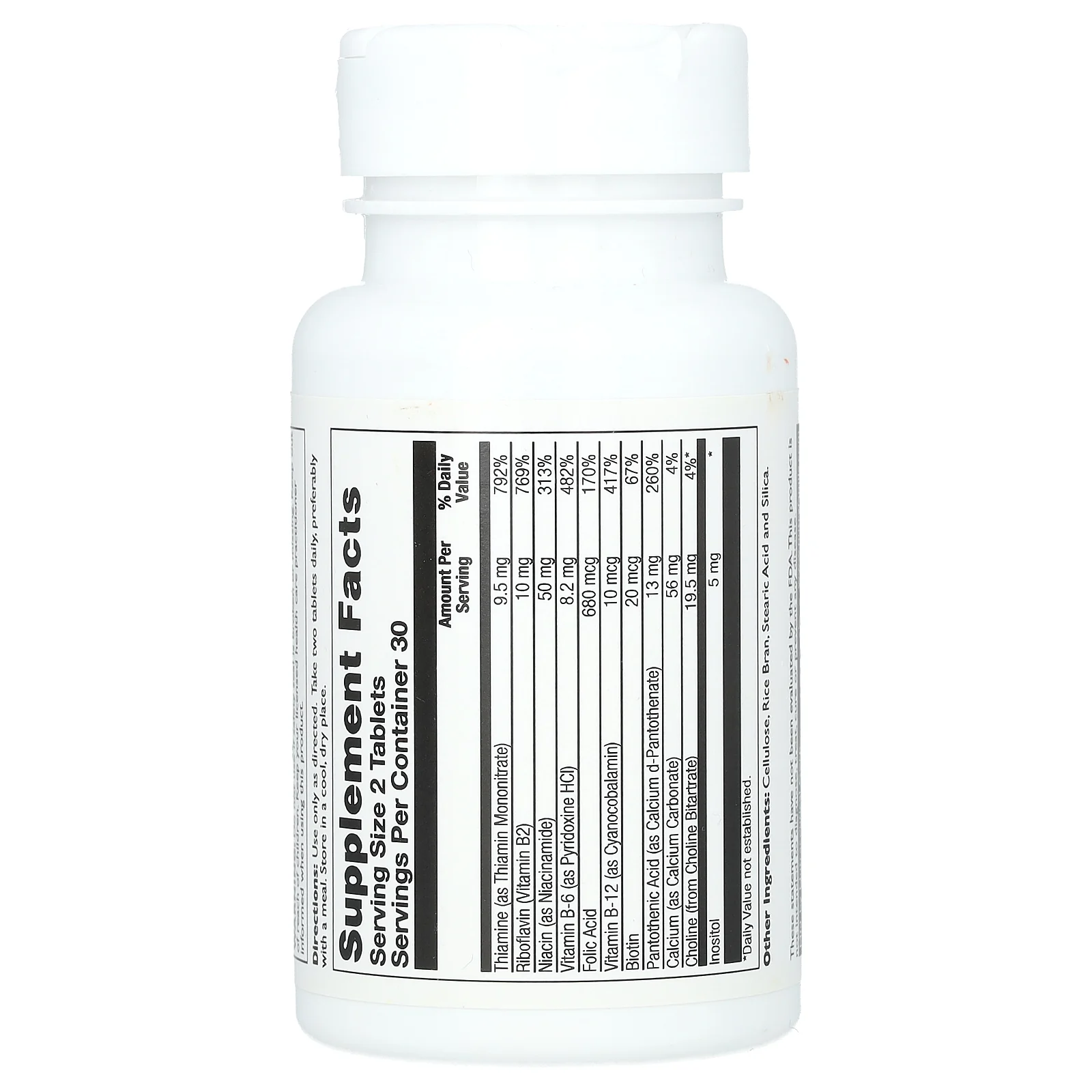 Thompson, Комплекс витаминов группы B с рисовыми отрубями, 60 таблеток