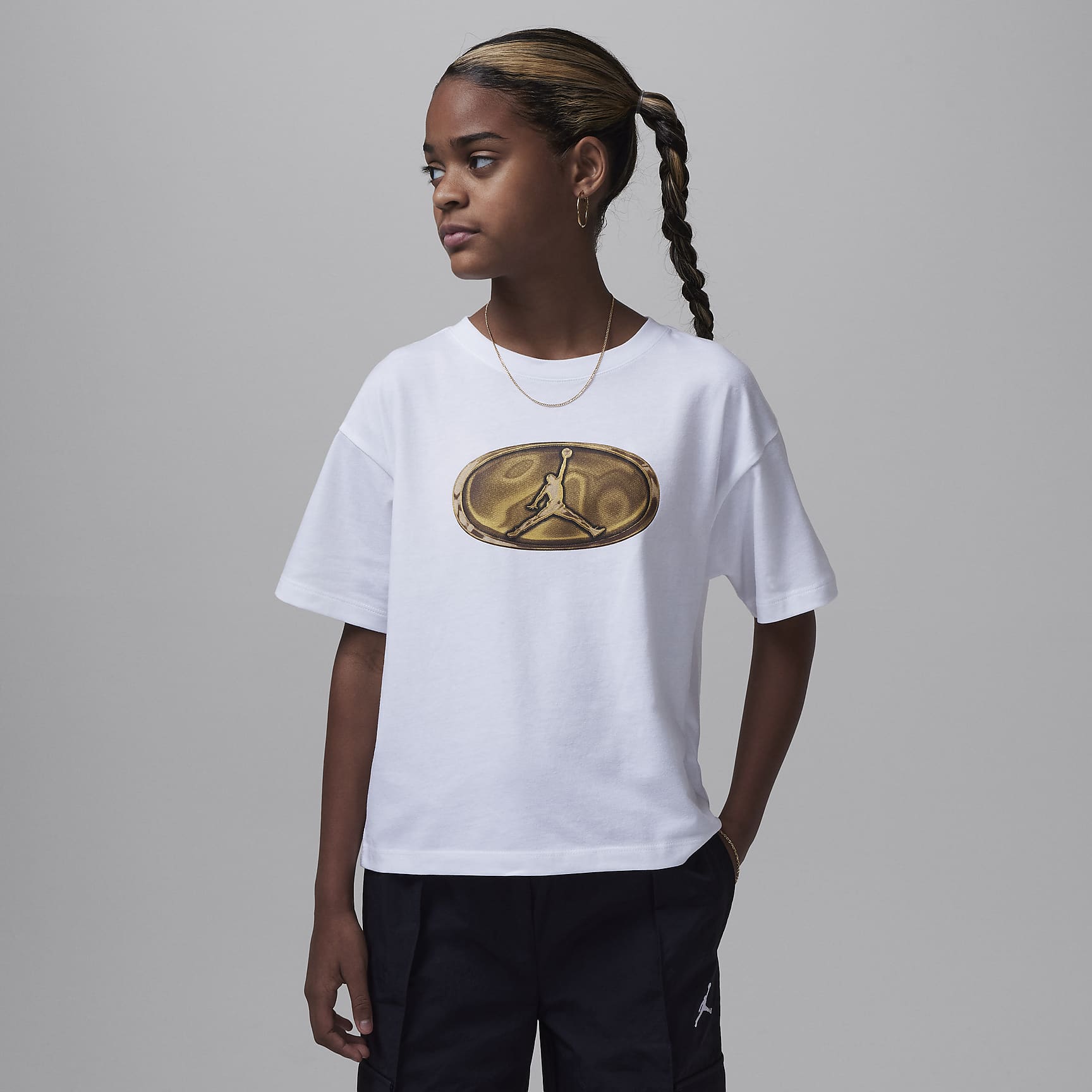 Jordan 1st Baby Blue Big Kids' T-Shirt