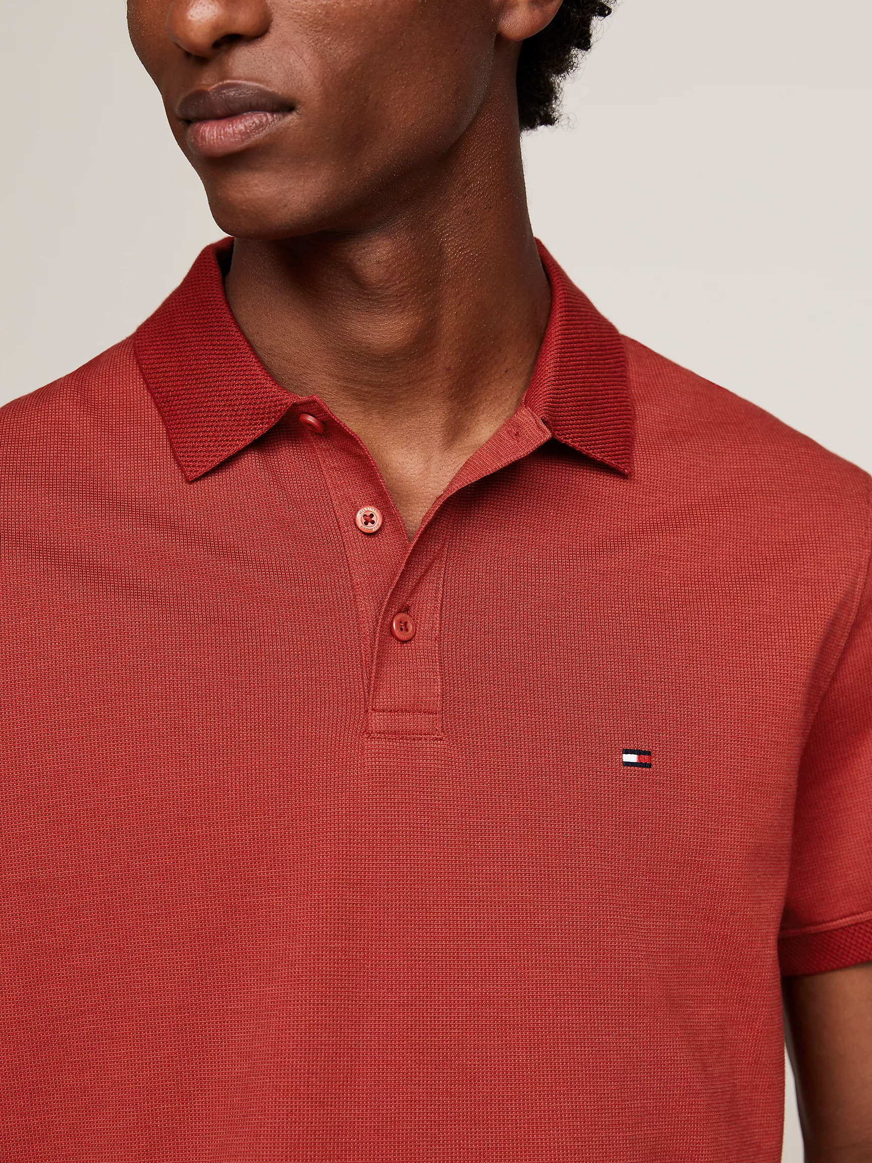 Мужское поло Tommy Hilfiger, Двухцветное поло стандартного кроя