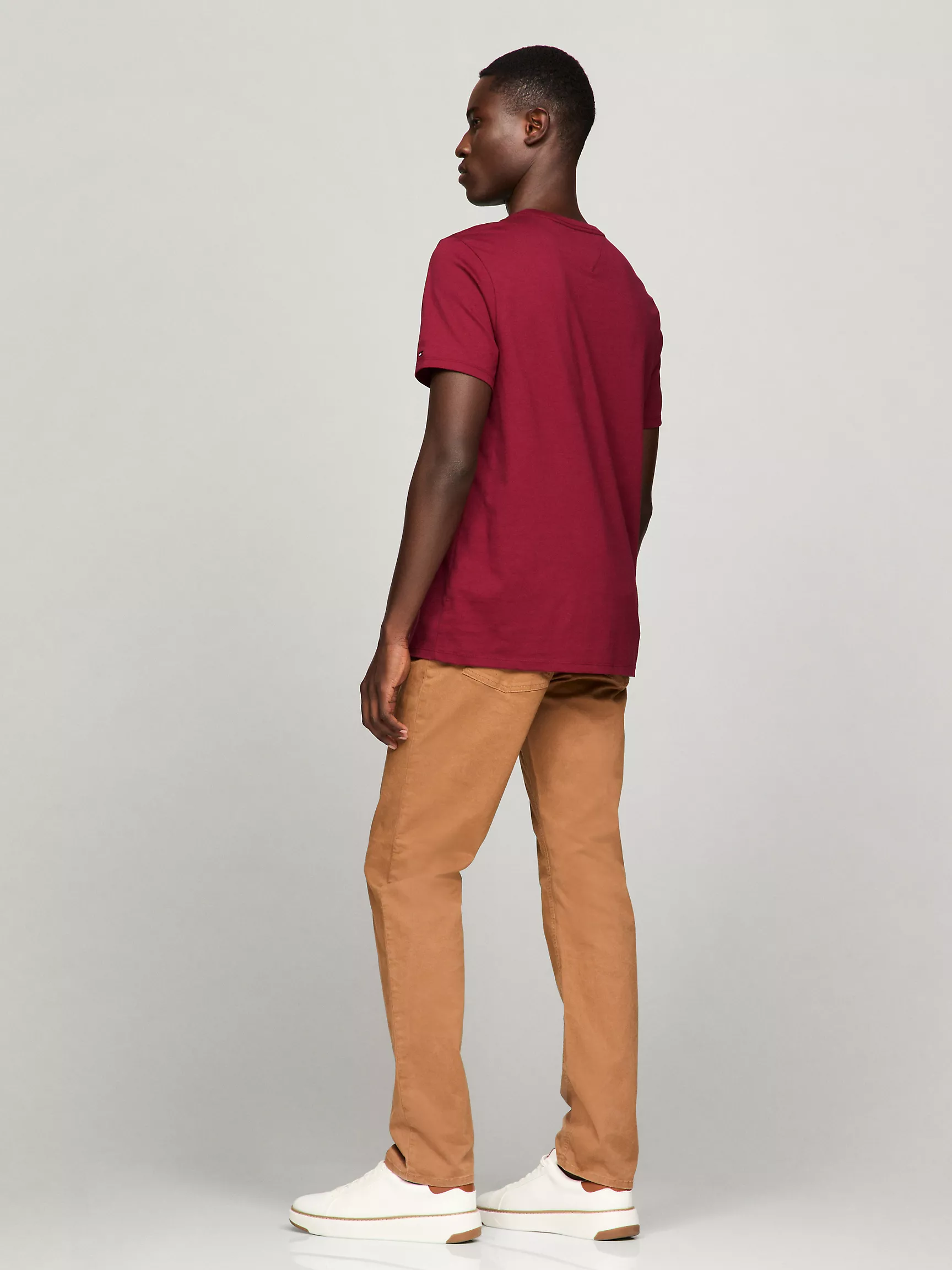 Мужская футболка Tommy Hilfiger, Футболка с вышитым логотипом Hilfiger Icon