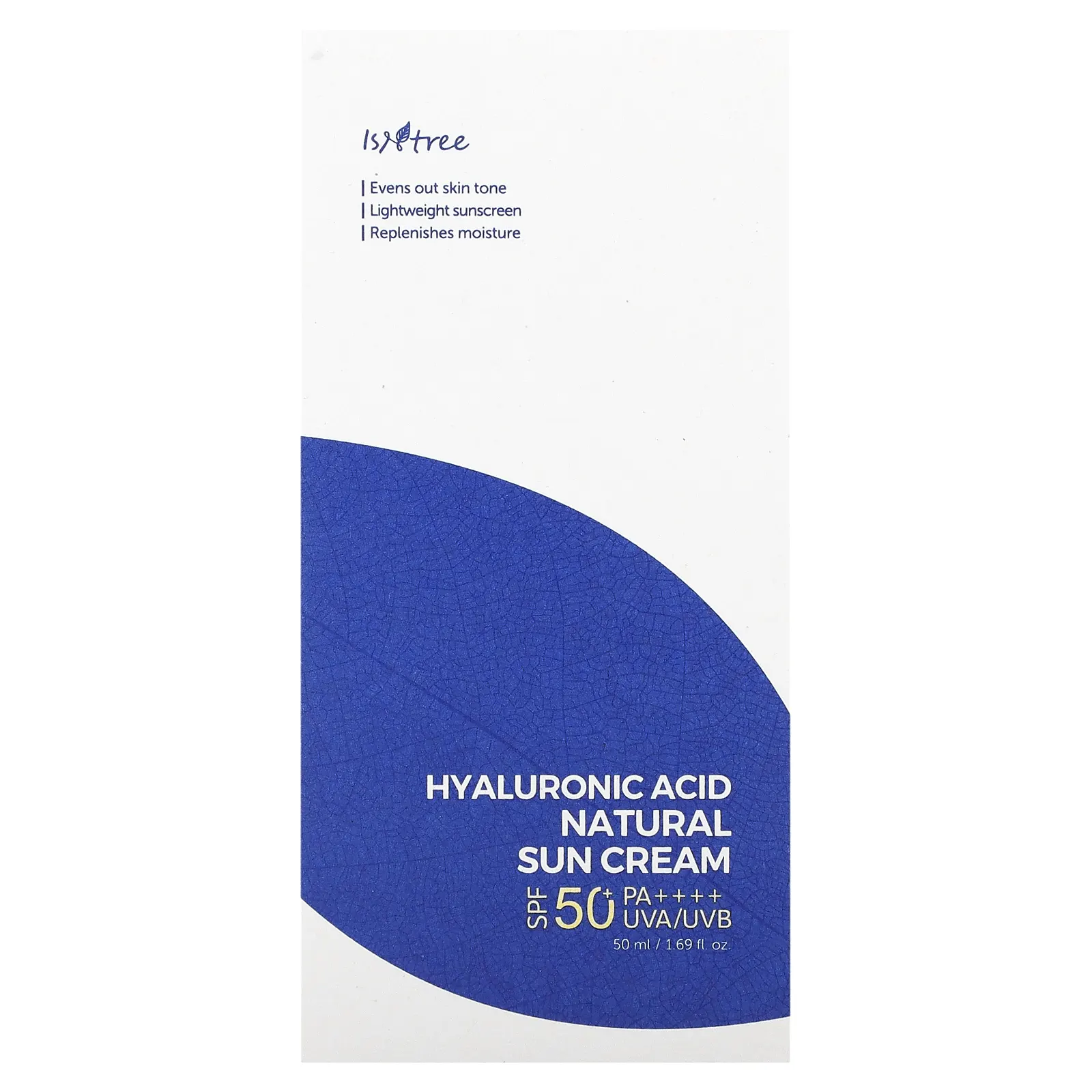 ISNtree, Натуральный солнцезащитный крем с гиалуроновой кислотой, SPF 50+ PA ++++, 50 мл (1,69 жидк. Унции)