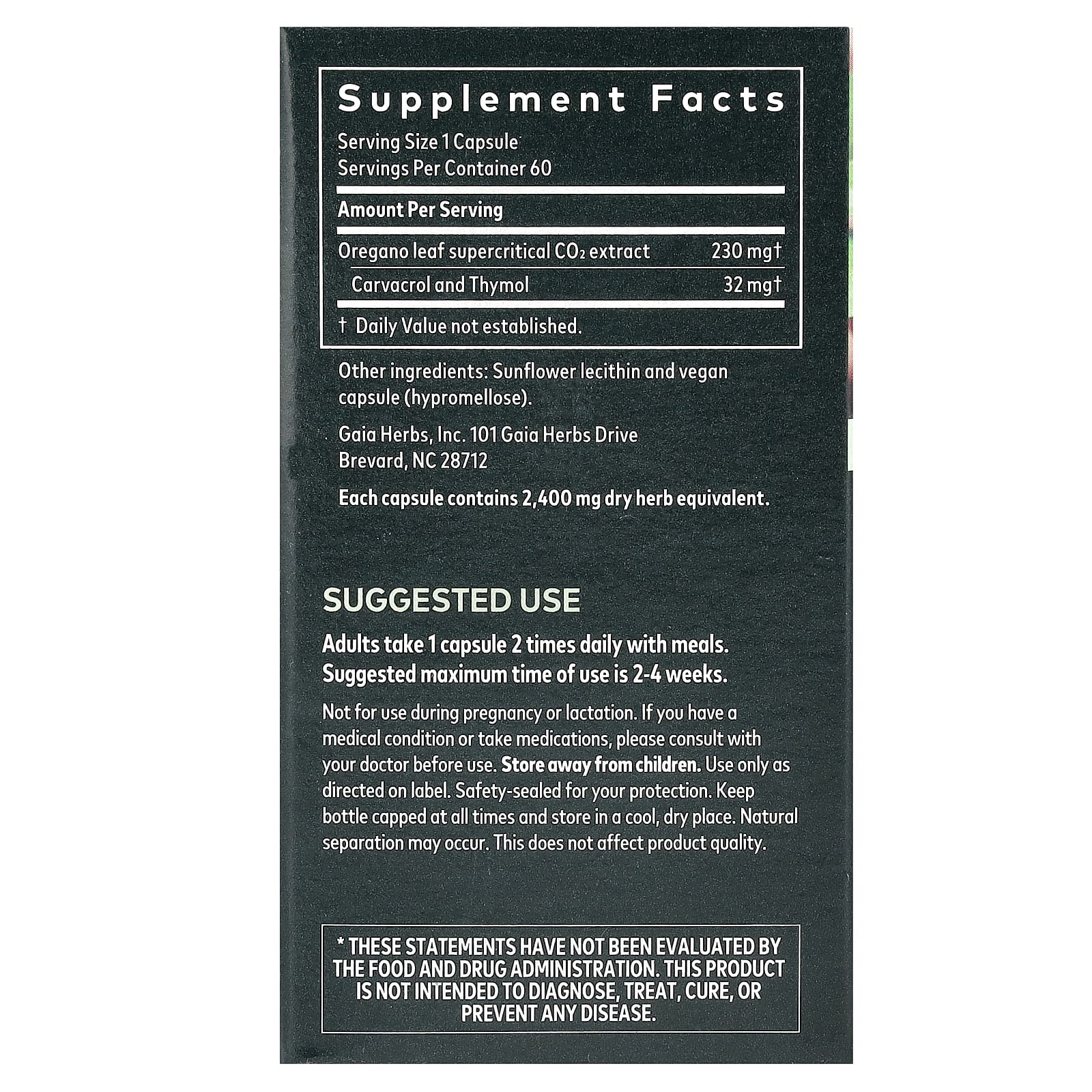 Gaia Herbs, Масло орегано, 60 веганских капсул с жидкостью Phyto-Caps