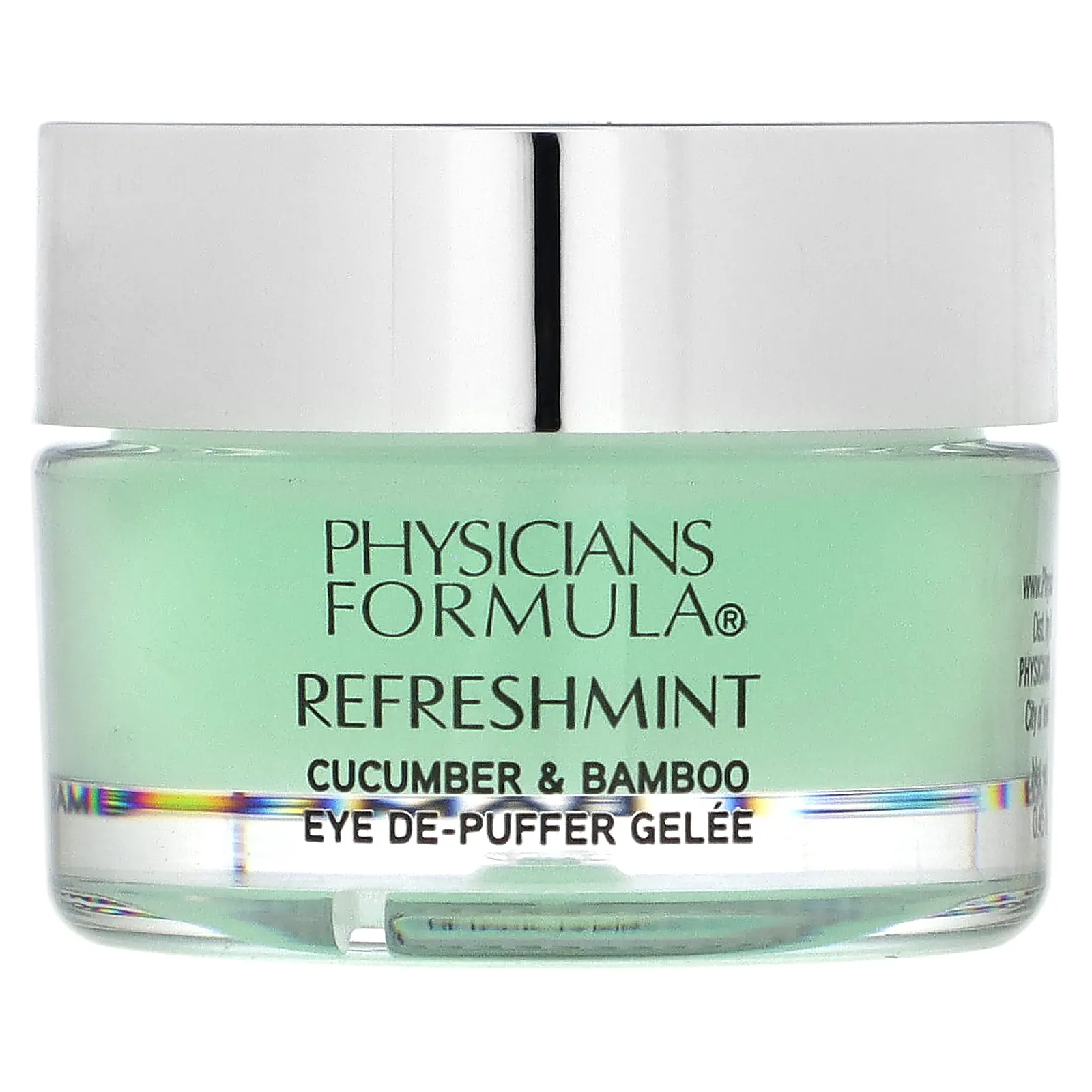 Physicians Formula, Refreshmint, гель для снятия отеков вокруг глаз, с огурцом и бамбуком, освежающий, 12,8 г (0,45 унции)