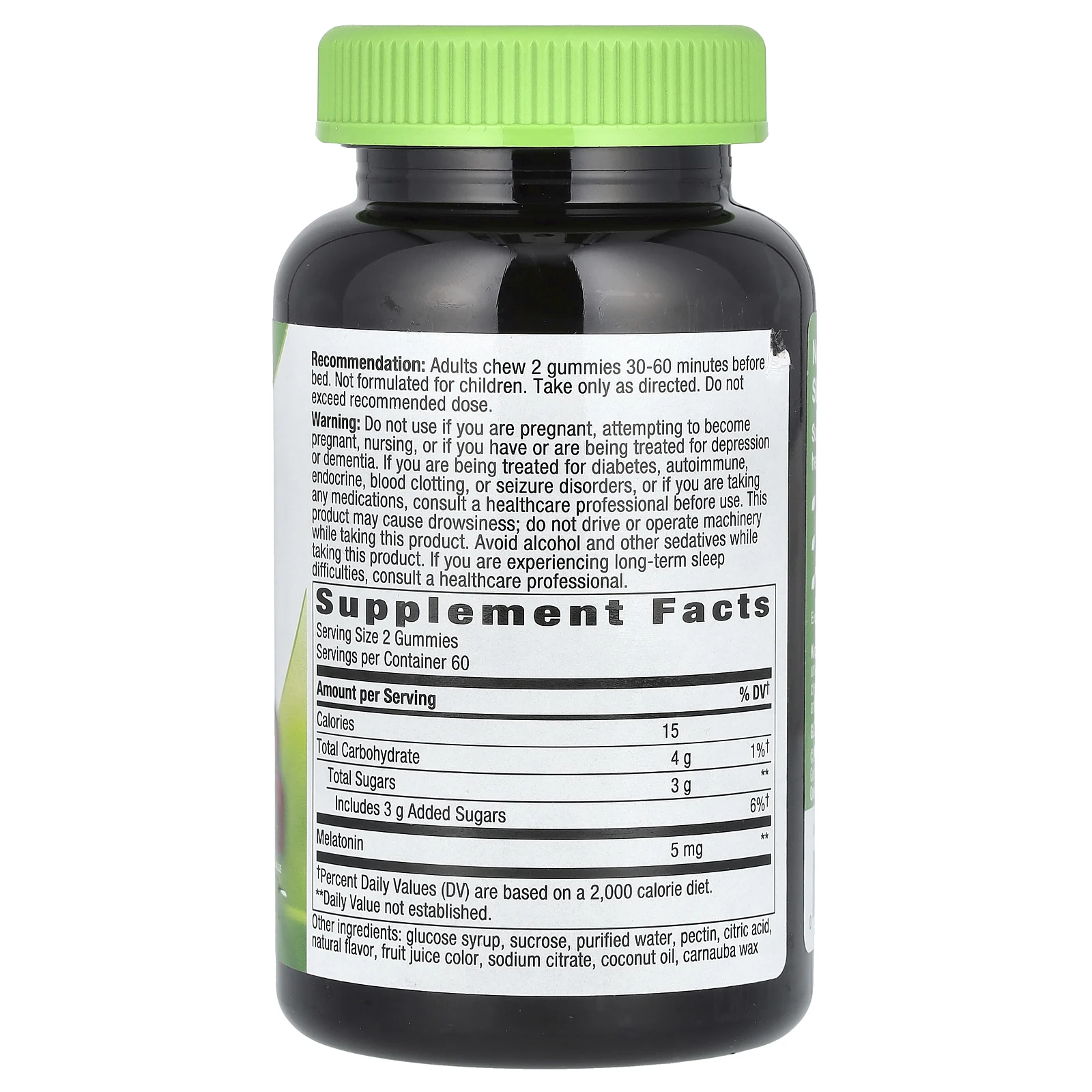 Nature's Way, жевательный мелатонин, со вкусом клубники, 5 мг, 120 жевательных таблеток (2,5 мг в 1 жевательной таблетке)