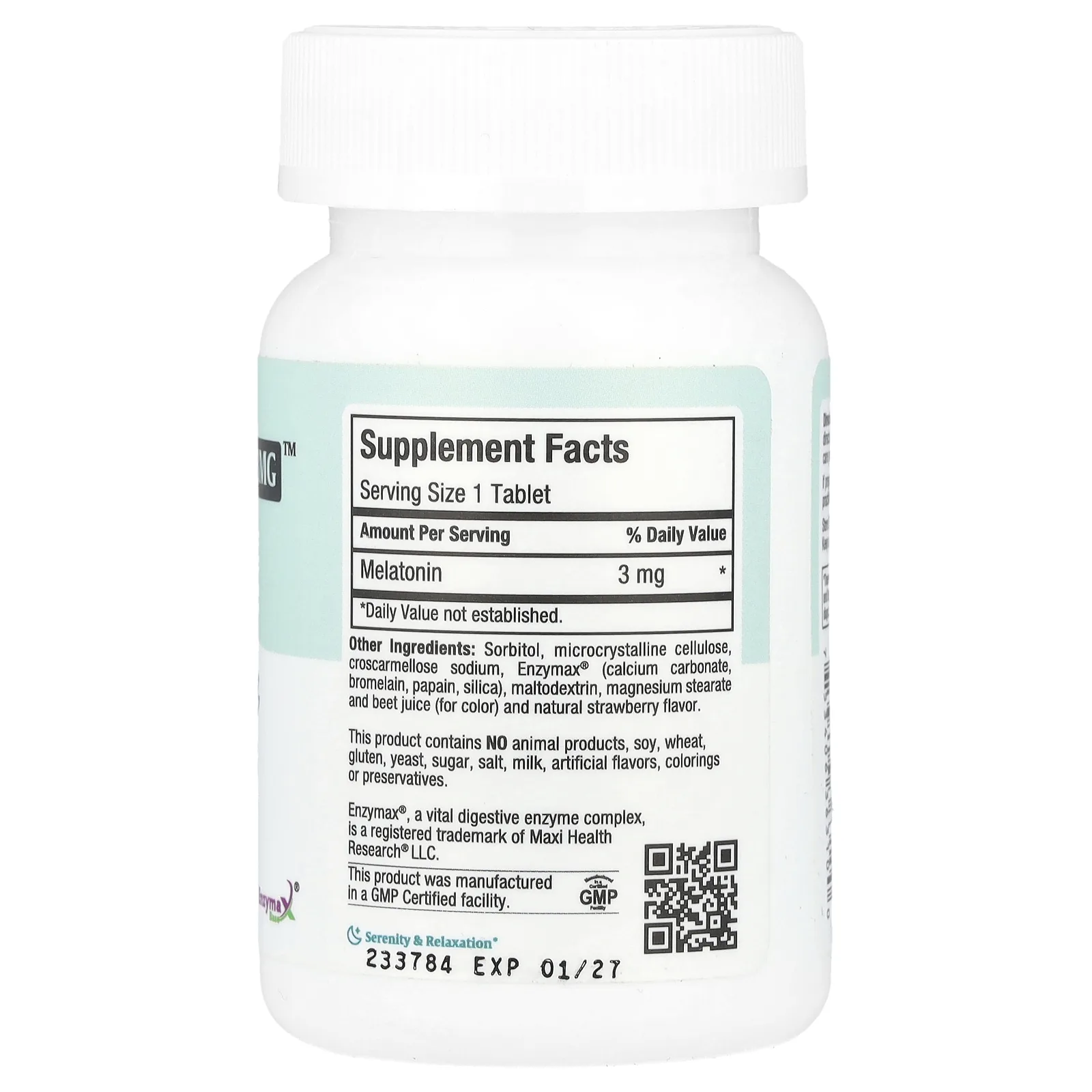 Maxi Health, Mel-O-Chew ™, натуральные ягоды, 3 мг, 100 жевательных таблеток