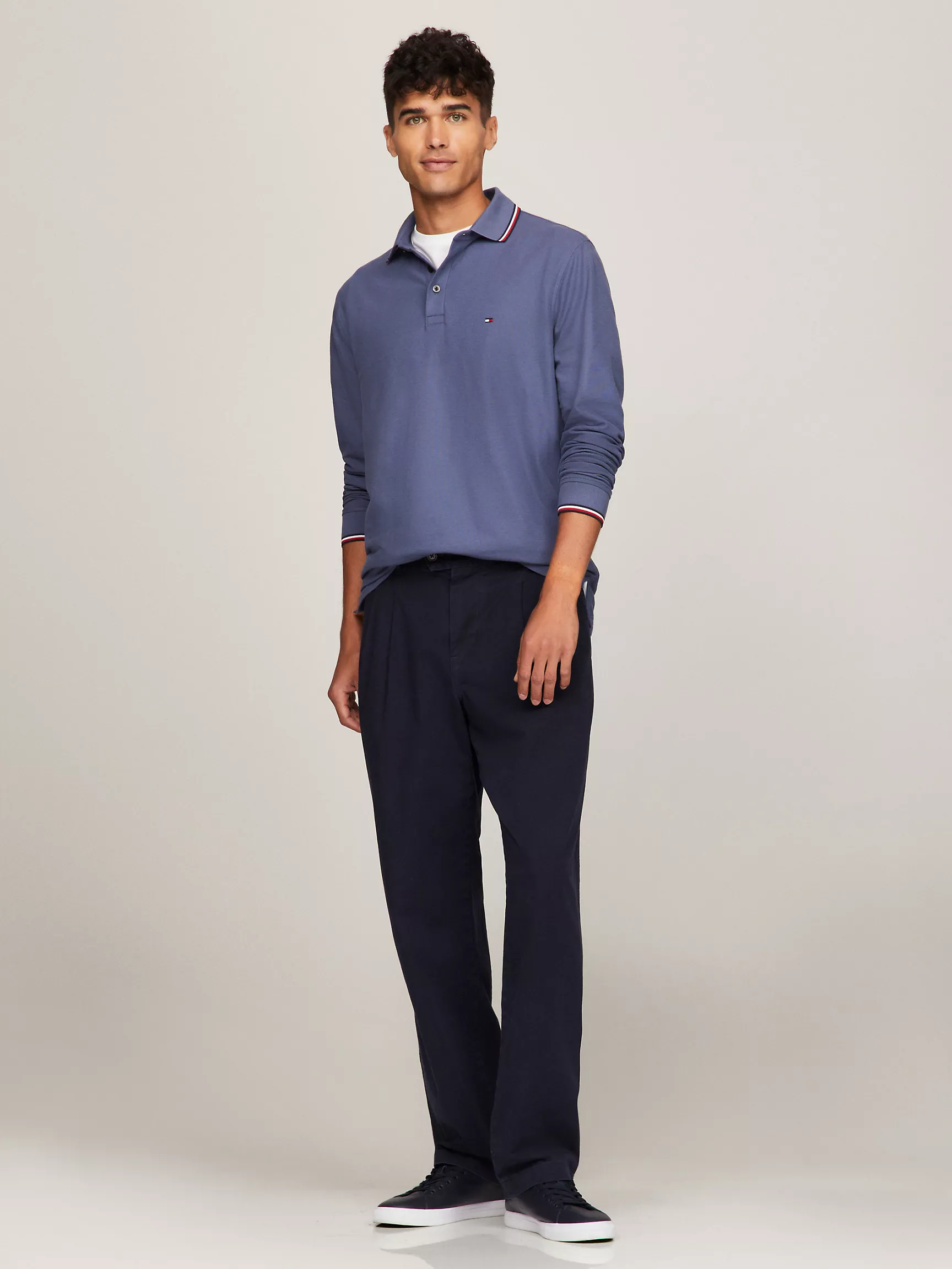 Мужское поло Tommy Hilfiger, Влагоотводящее поло Tommy с длинными рукавами