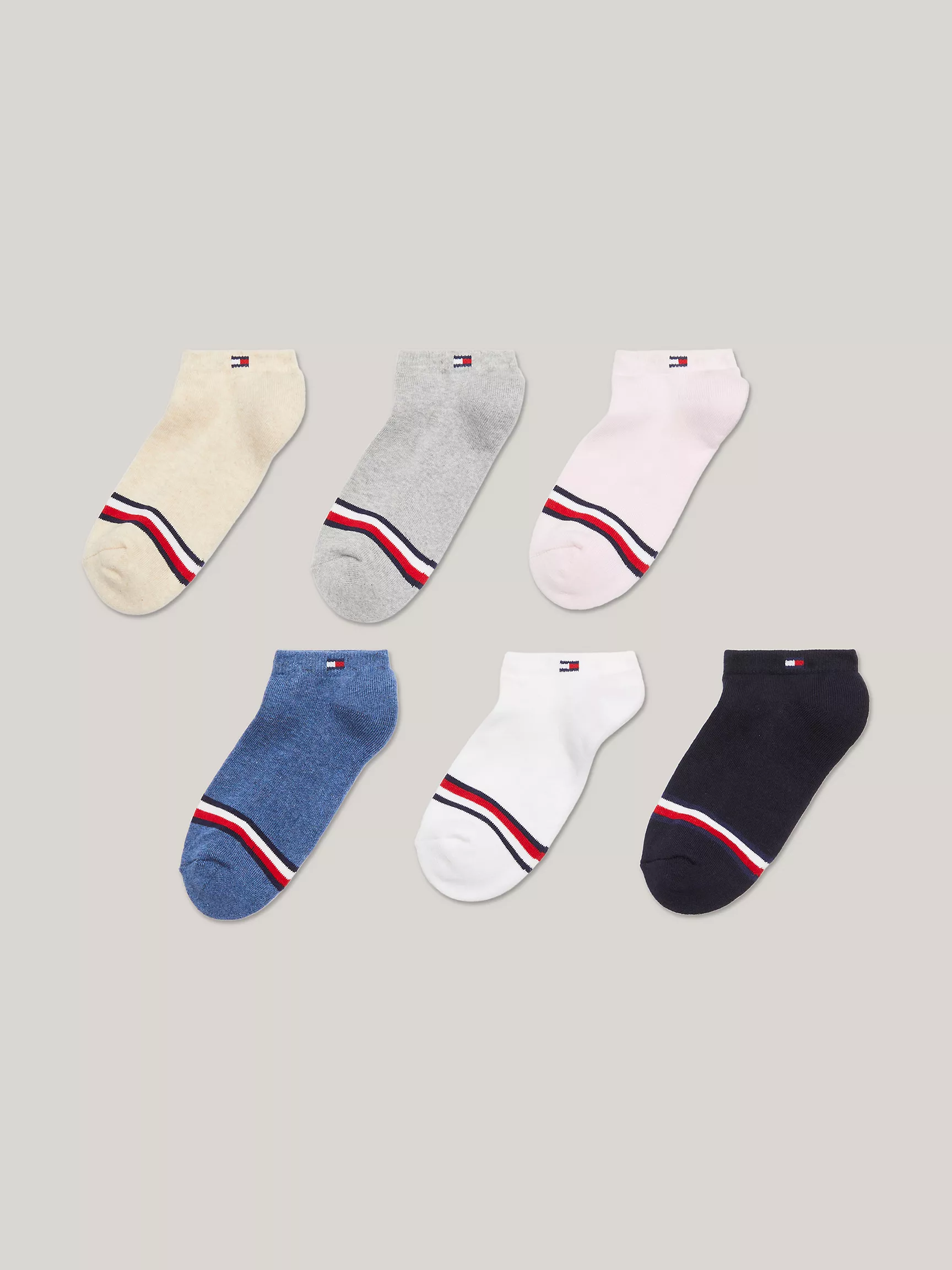 Женские носки Tommy Hilfiger, Набор из 6 пар носков до щиколотки с фирменными полосками