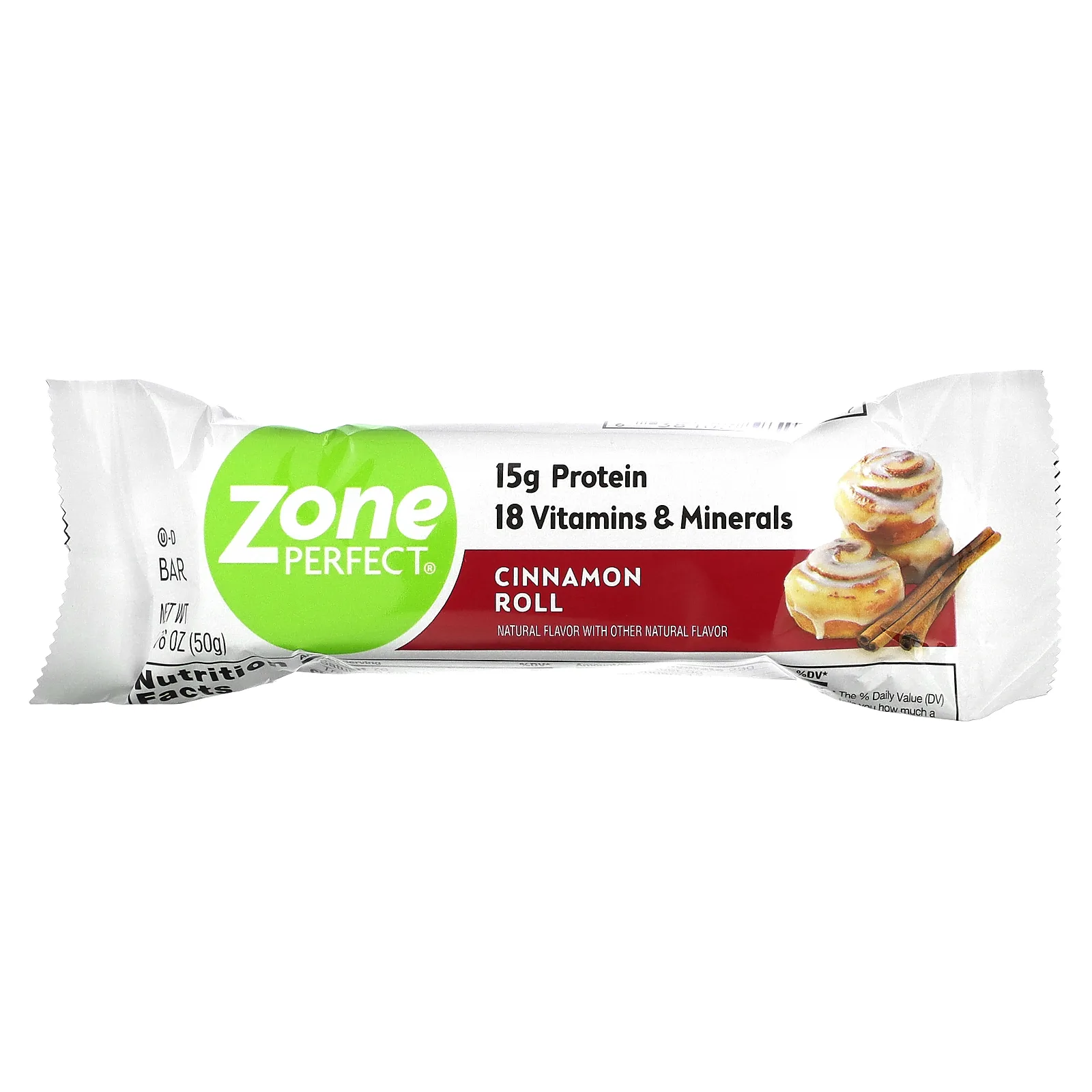 ZonePerfect, Питательный батончик, корица, 12 шт., 50 г (1,76 унции) каждый