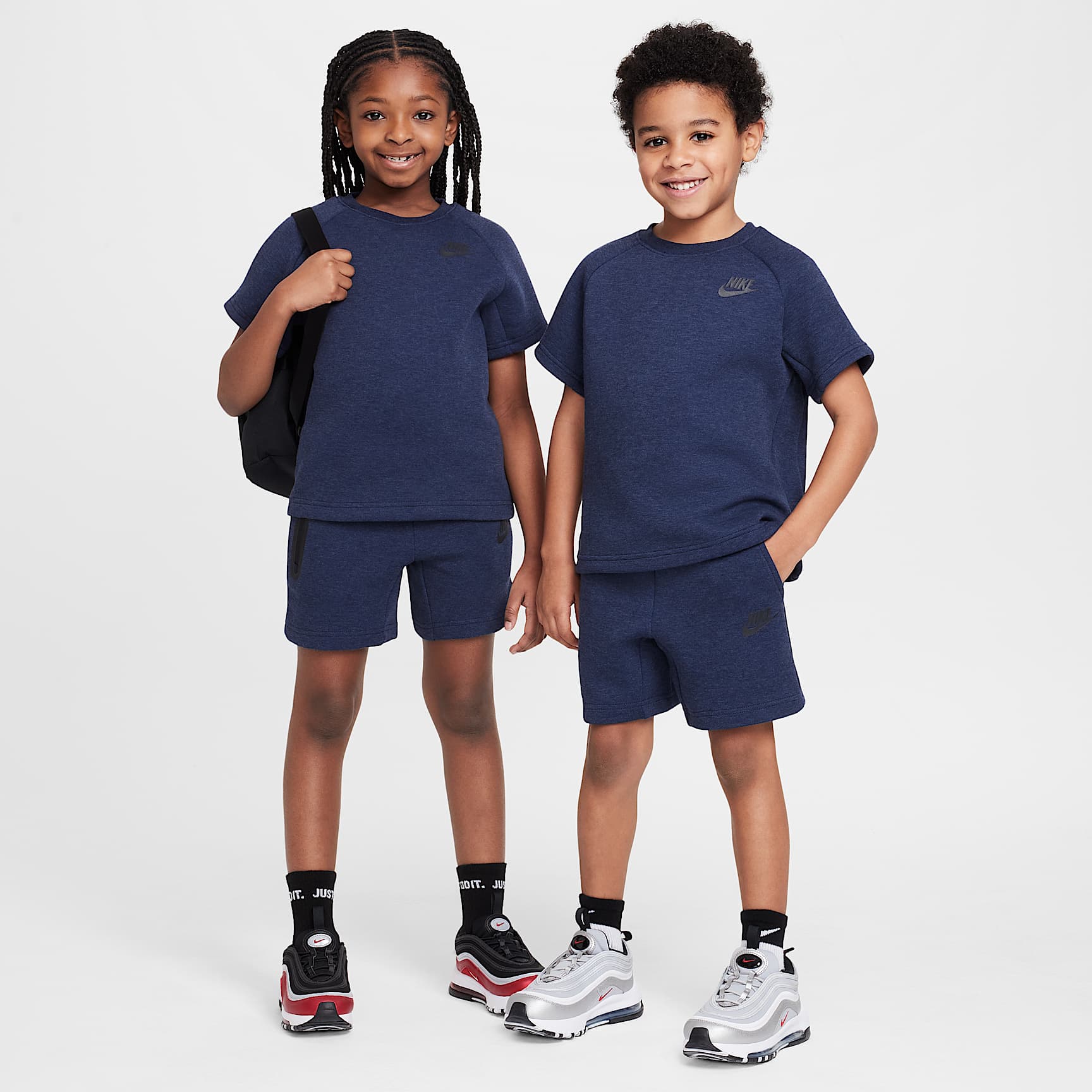 Nike Little Kids' Tech Fleece Tee and Shorts Set
