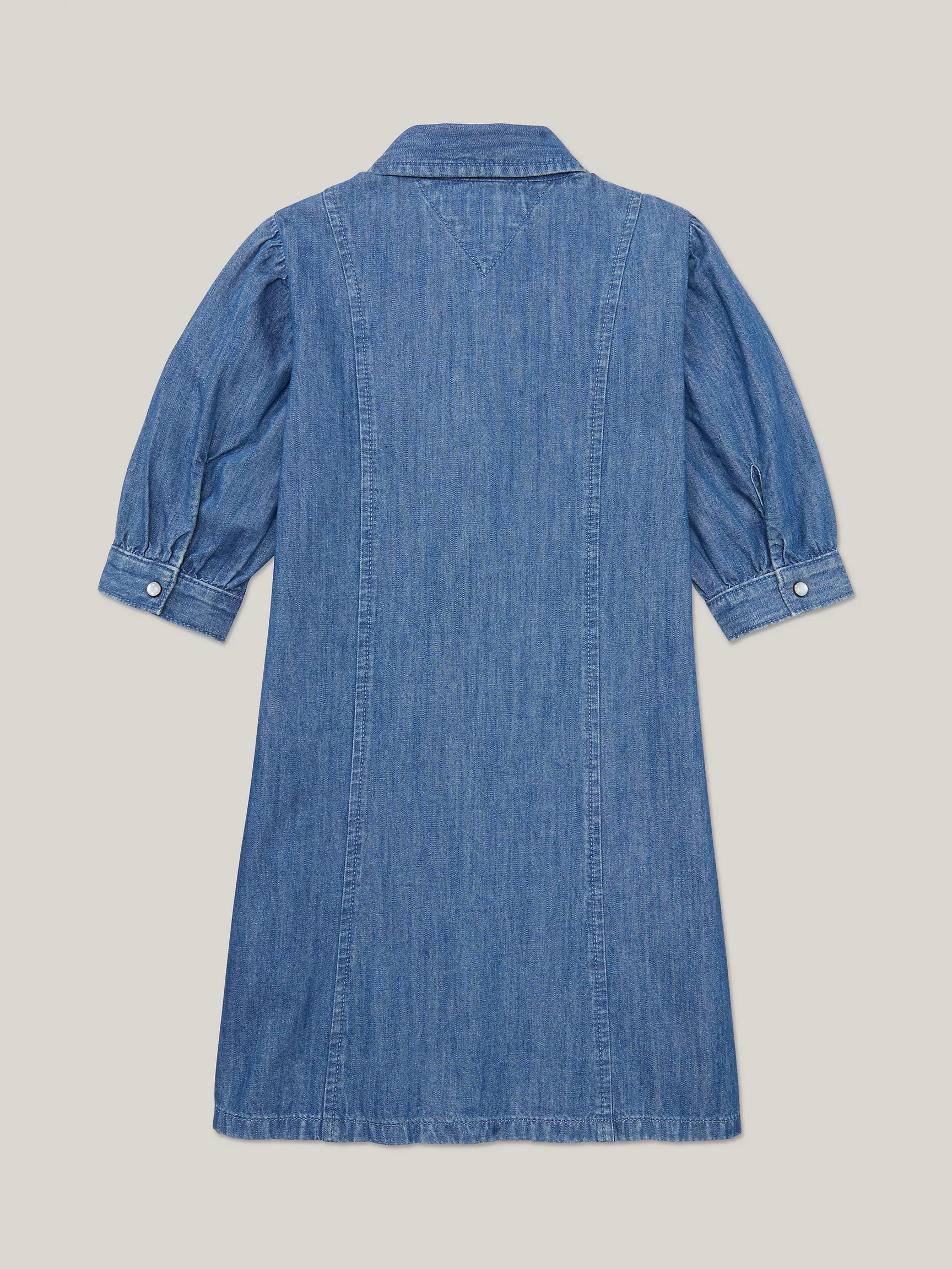 Платье для девочек Tommy Hilfiger, Детское джинсовое платье с объемными рукавами