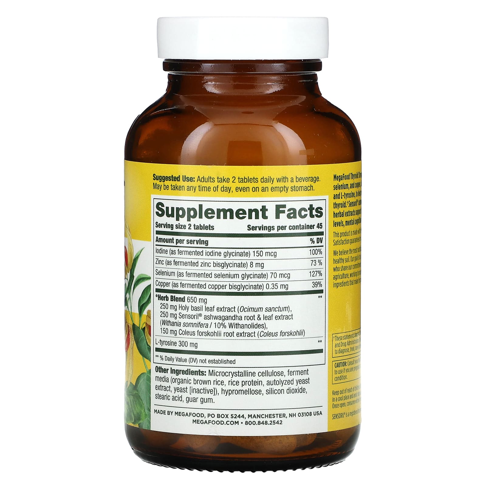 MegaFood, Thyroid Strength, 90 таблеток