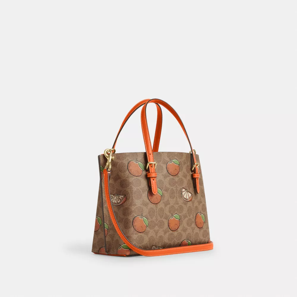 Сумка COACH Mollie Tote Bag 25 In Signature Canvas With Orange Print