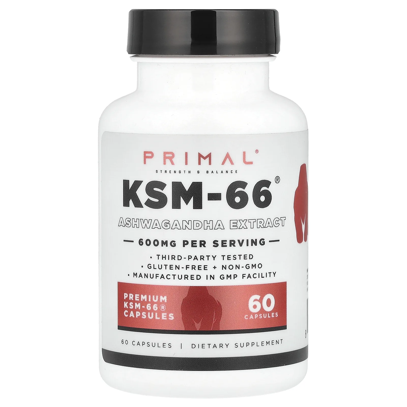 PrePrimal, KSM-66®, экстракт ашваганды, 60 капсул