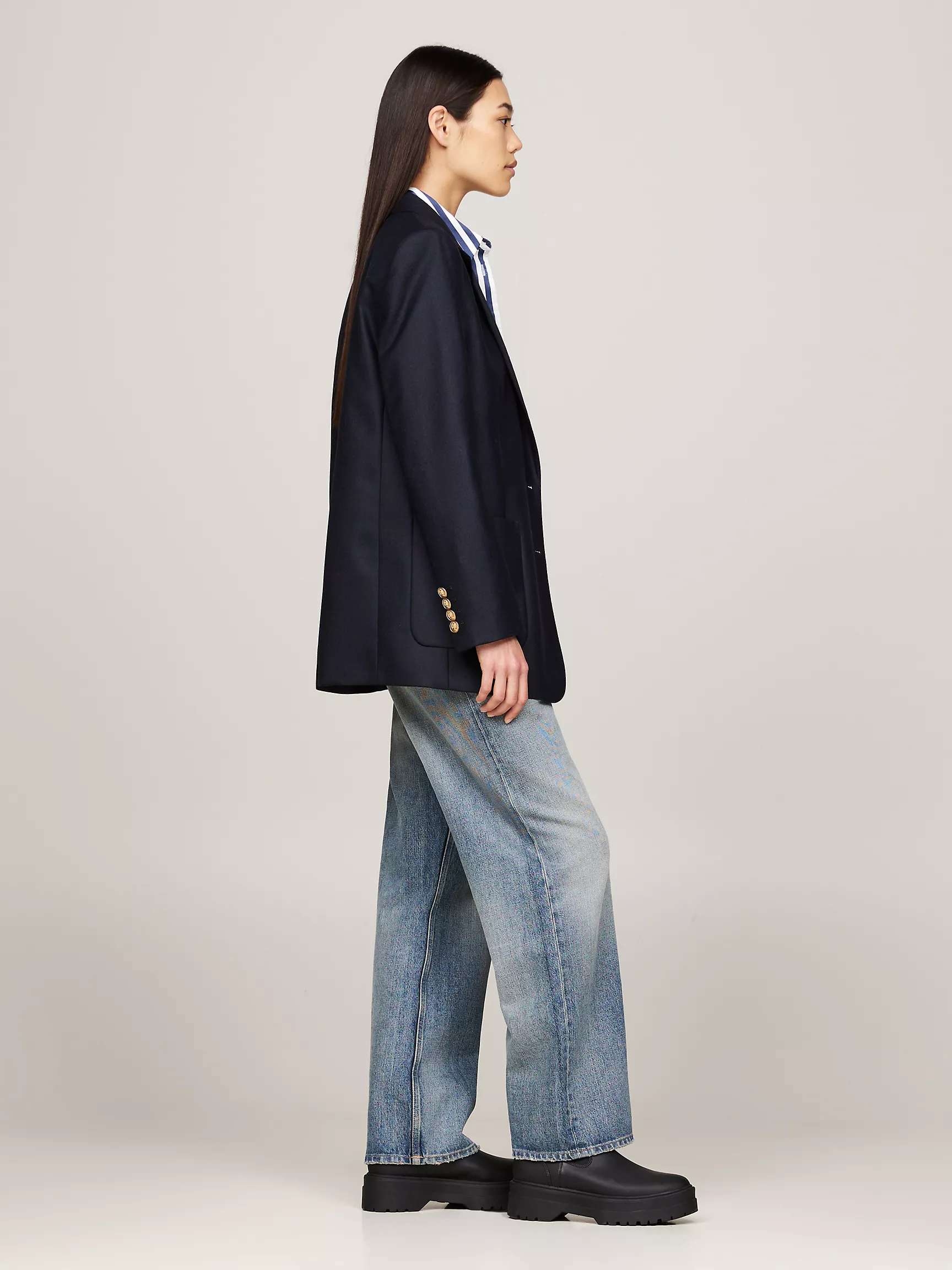 Женские ботинки Tommy Hilfiger, Кожаные ботинки челси с монограммным узором