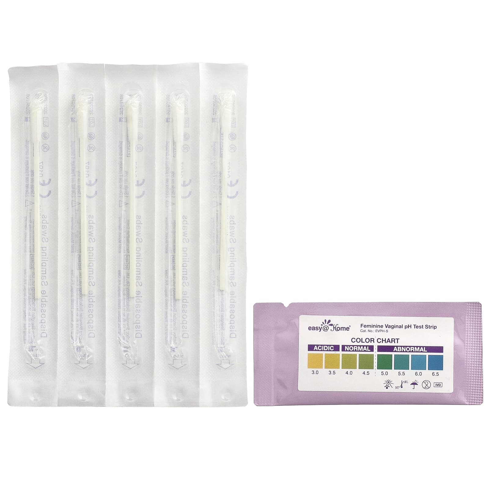 Easy@Home, полоска для определения pH влагалища для женщин, 30 тестов