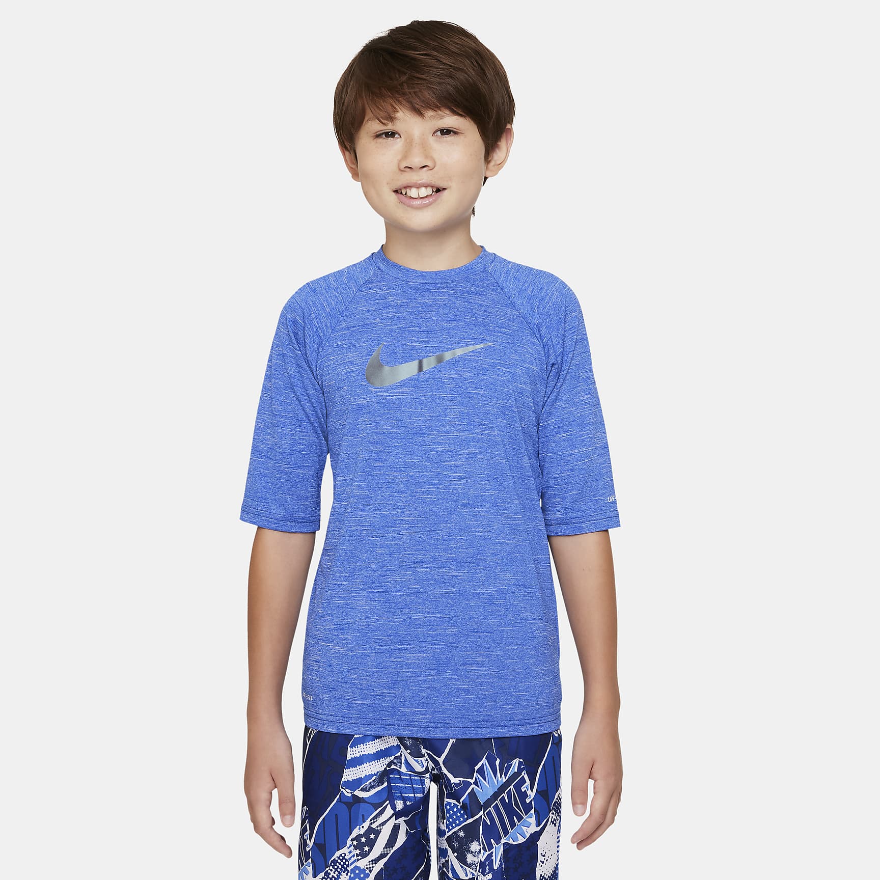 Nike Heather Big Kids' (Boys') Half Sleeve Hydroguard