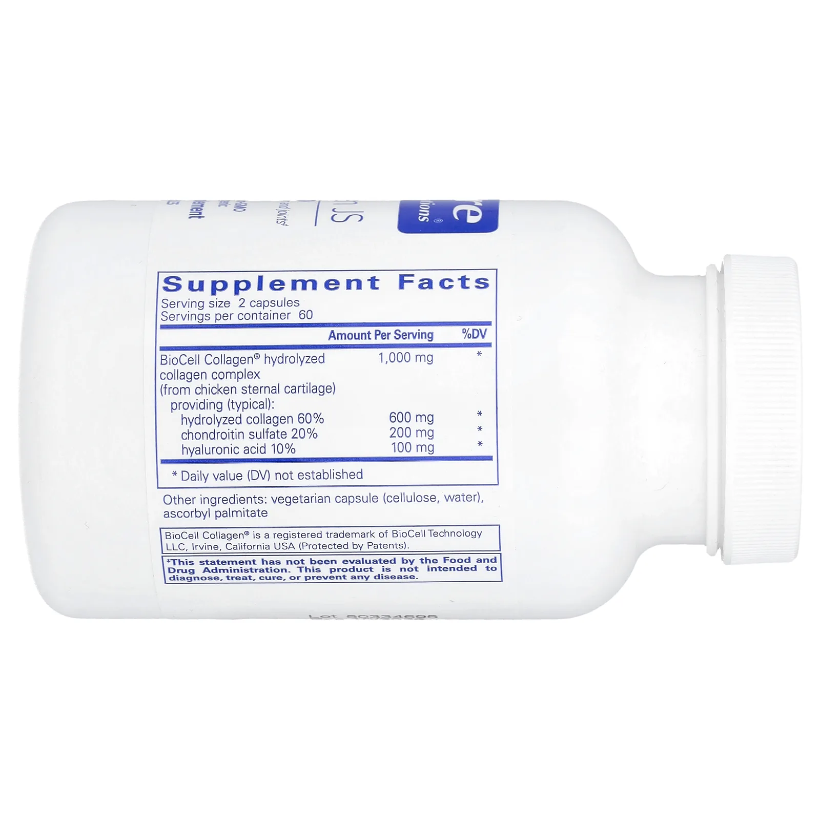 Pure Encapsulations, Collagen JS, 1000 мг, 120 капсул (500 мг на капсулу)