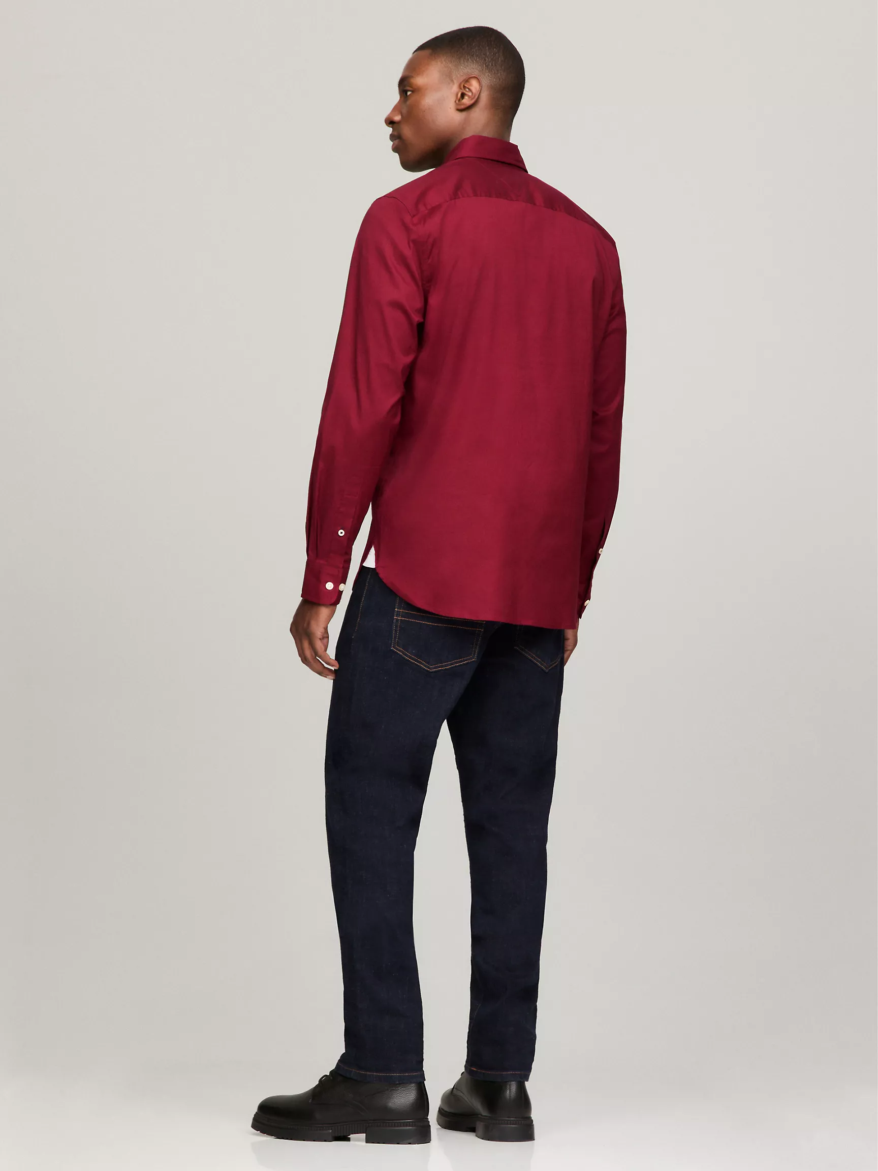 Мужская рубашка Tommy Hilfiger, Эластичная рубашка из поплина стандартного кроя