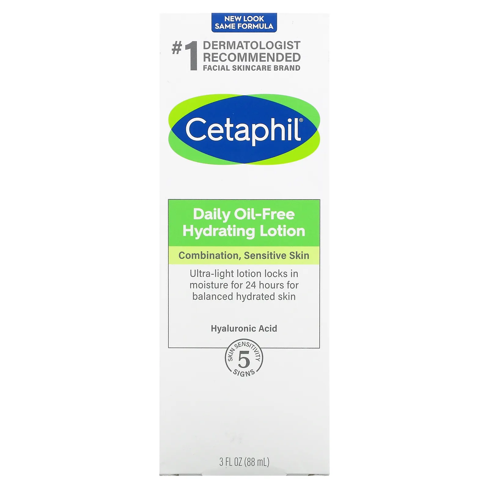 Cetaphil, Увлажняющий лосьон на каждый день с гиалуроновой кислотой, 88 мл