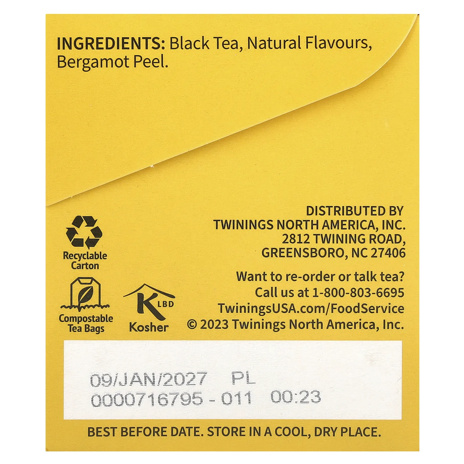 Twinings, Классический чай  Эрл Грей , 25 пакетиков, 1.76 унций (50 г)