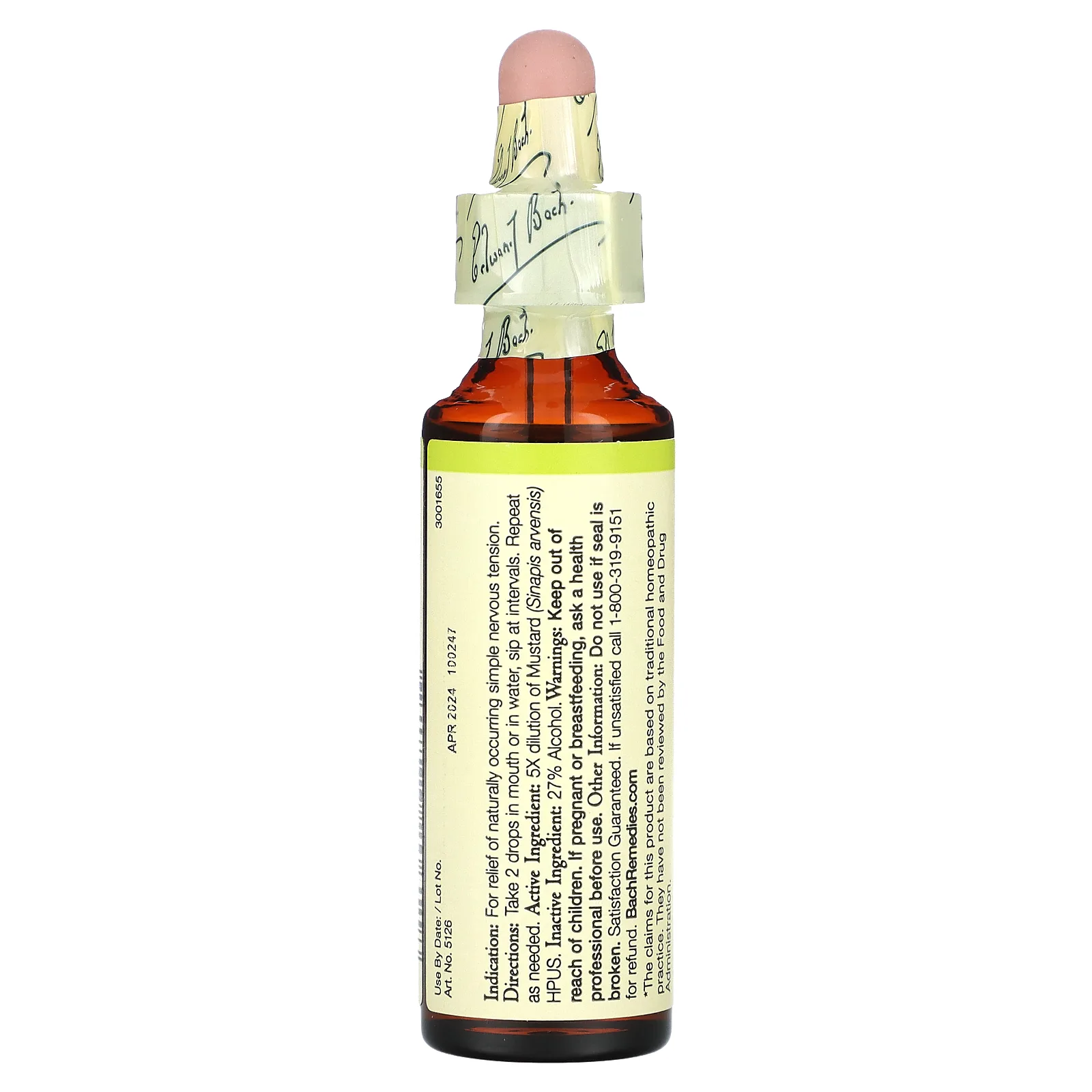 Bach, Original Flower Remedies, горчица, 20 мл (0,7 жидк. Унции)