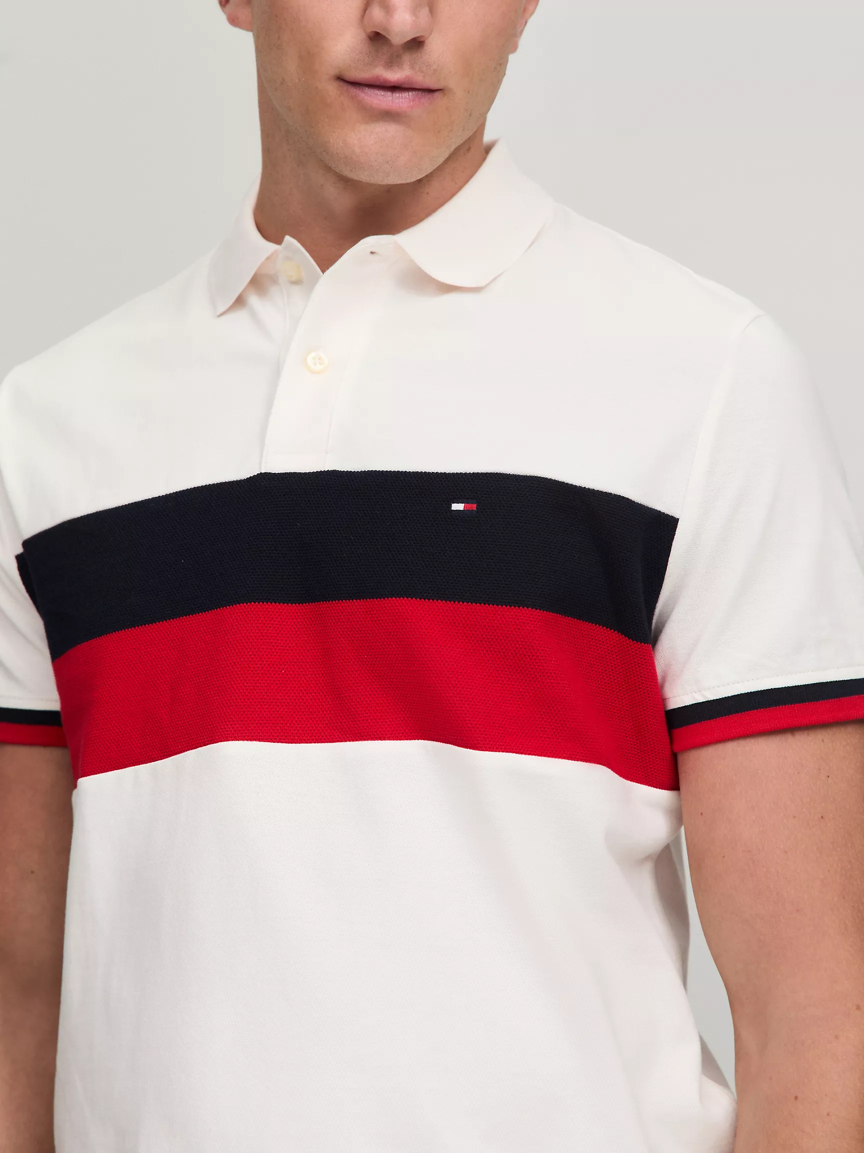 Мужское поло Tommy Hilfiger, Стандартное поло в стиле Colorblock