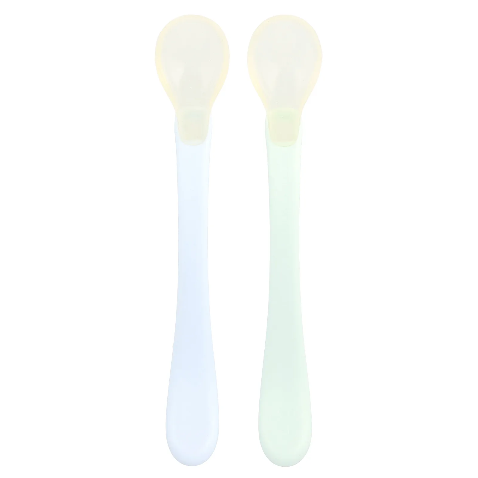 Green Sprouts, Silicone & Sprout Ware®, First Food Spoons, от 6 месяцев, Light Ealight, 2 упаковки