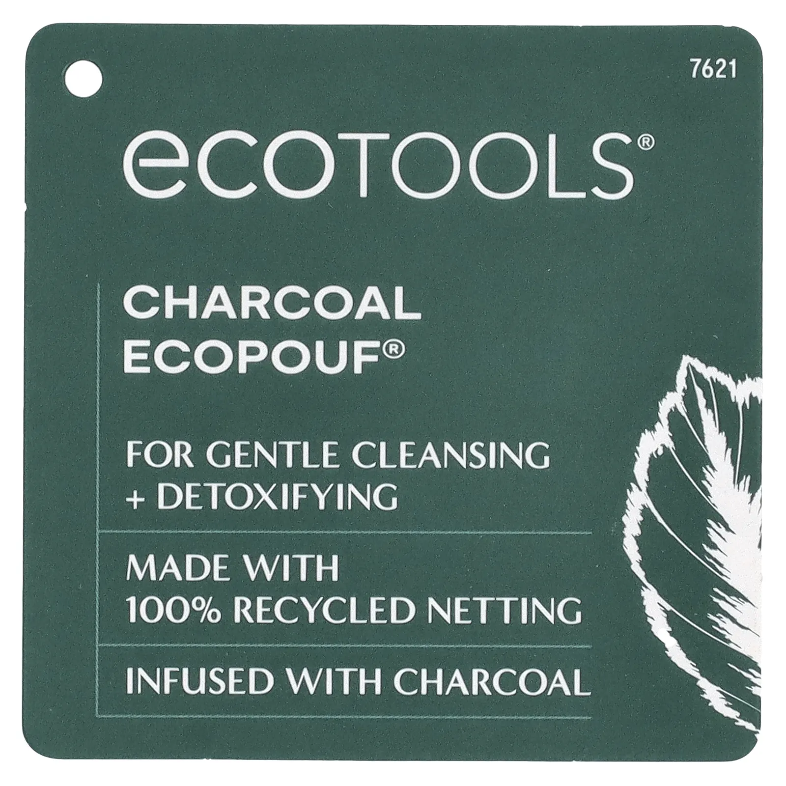 EcoTools, Губка для ванны из древесного угля EcoPouf, серая, 1 шт.
